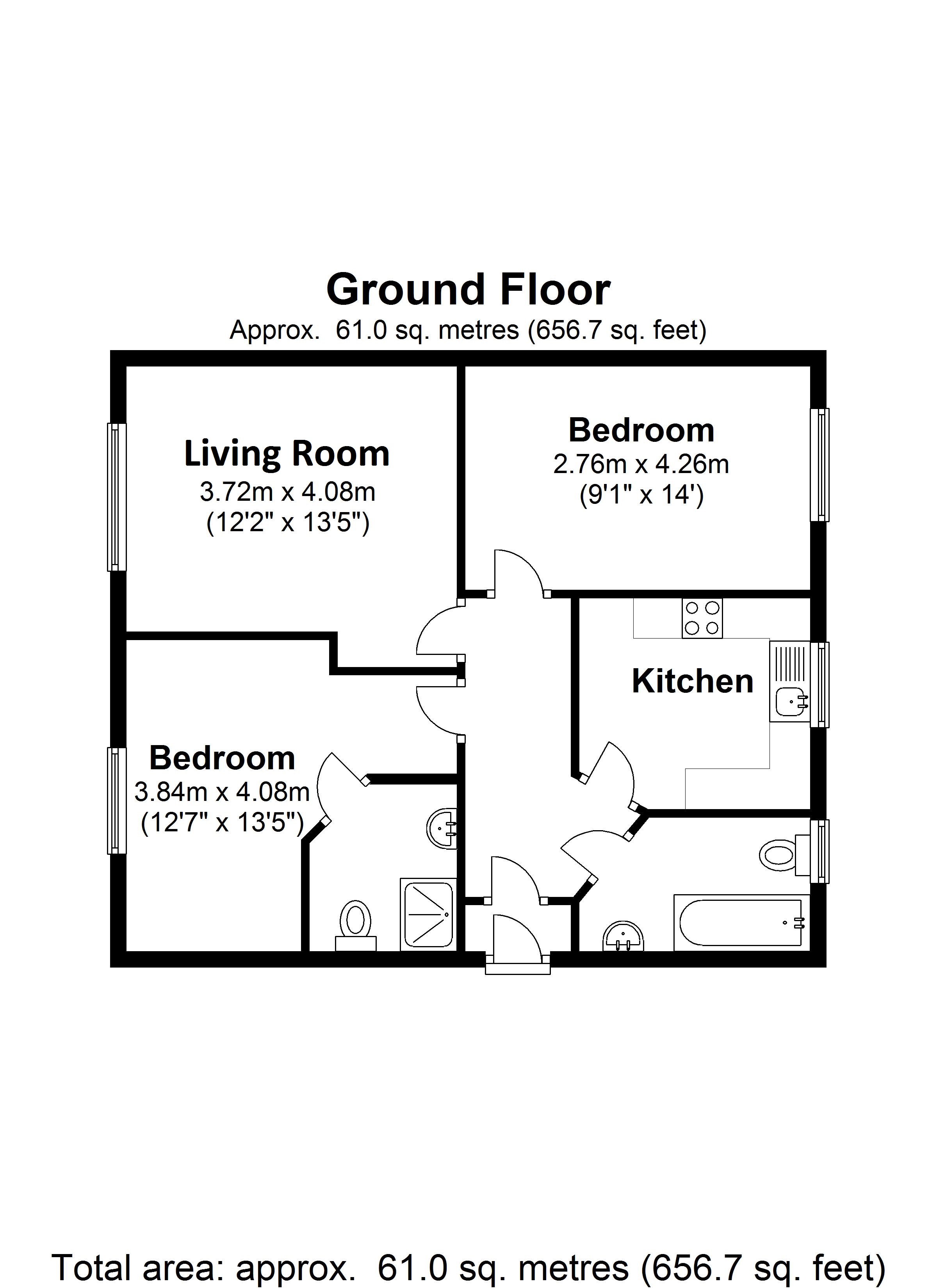 Floorplan for Turberville Place, Warwick