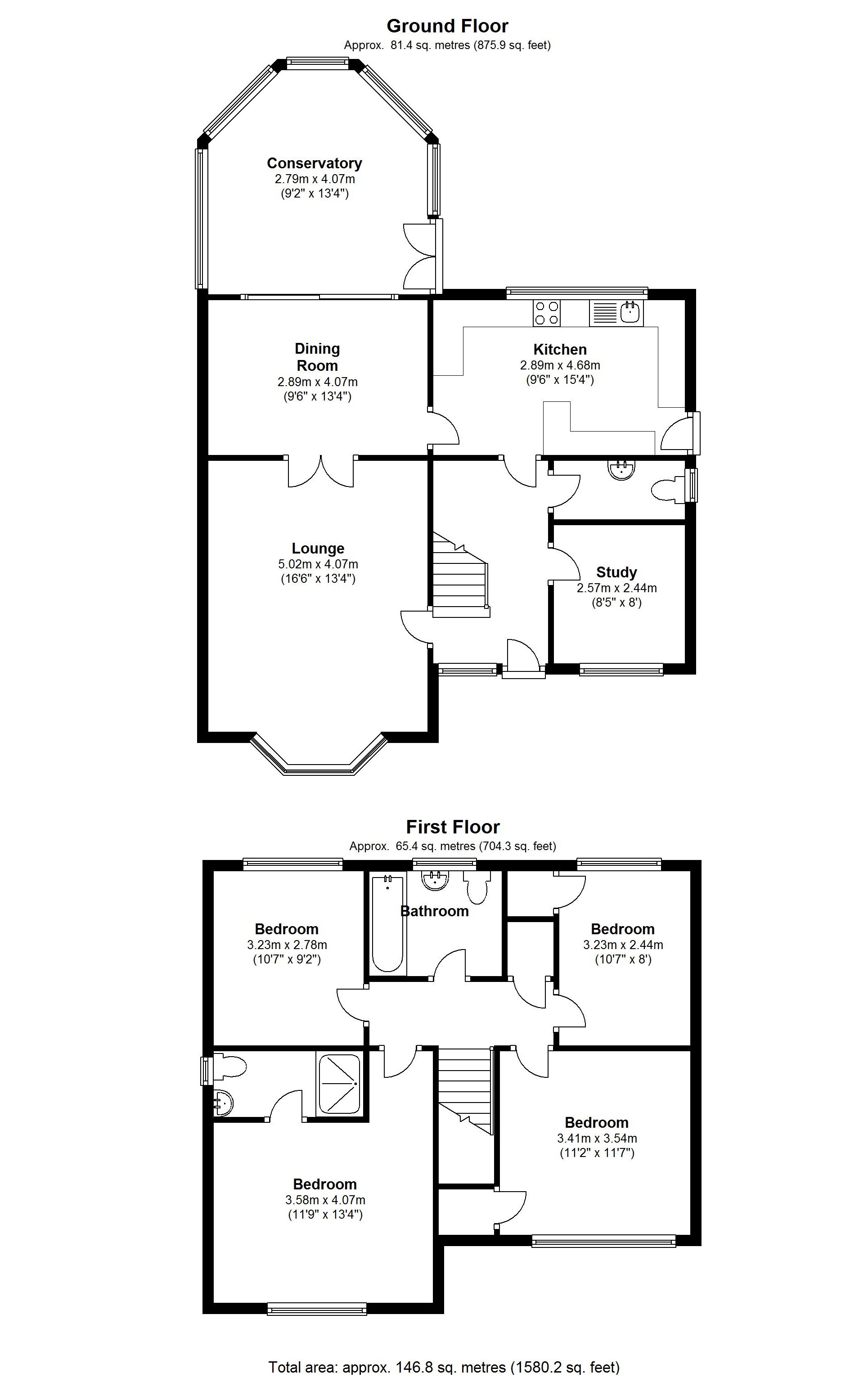 Floorplan for Asbury Road, Balsall Common