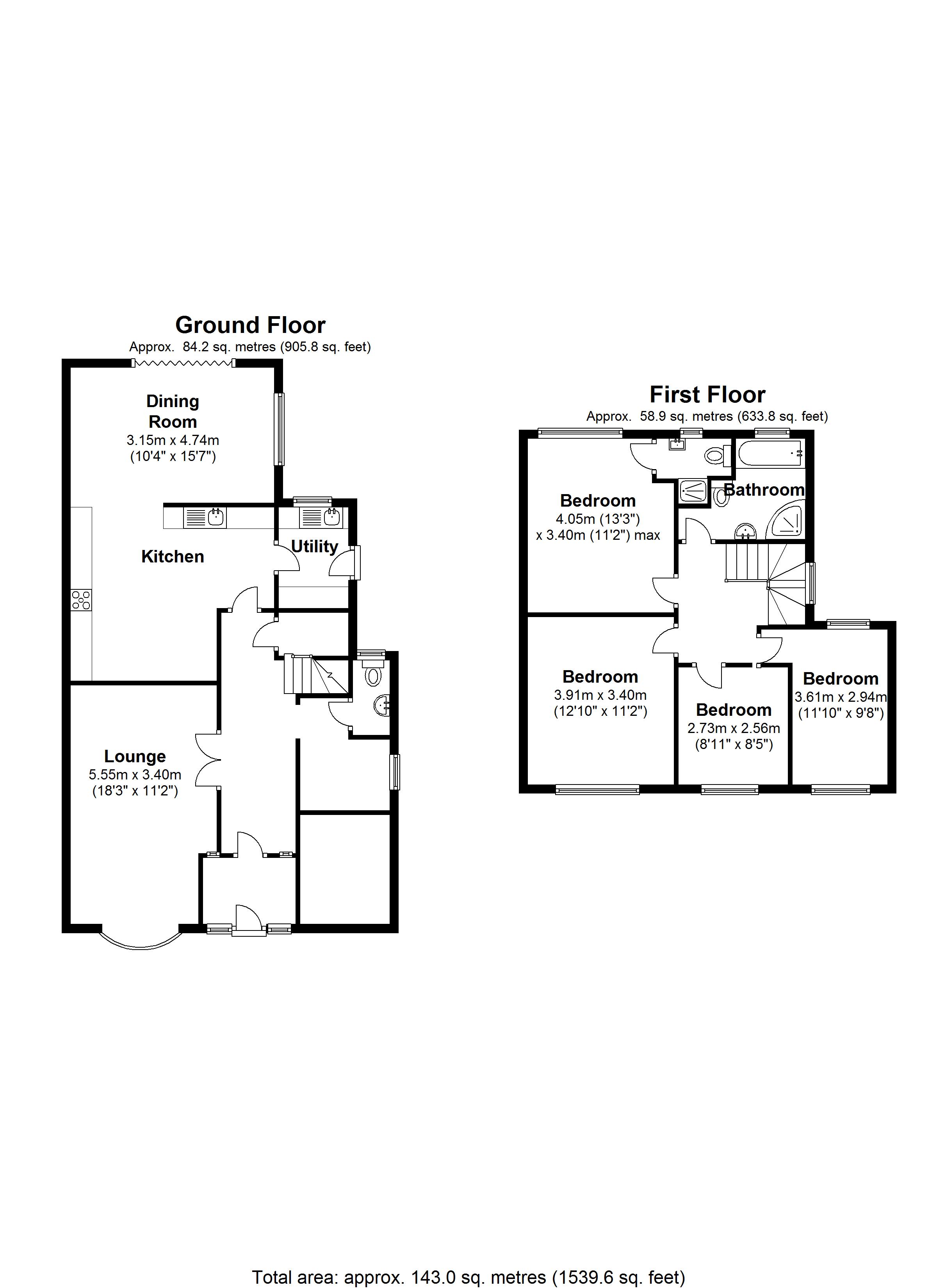 Floorplan for Malvern Road, Balsall Common