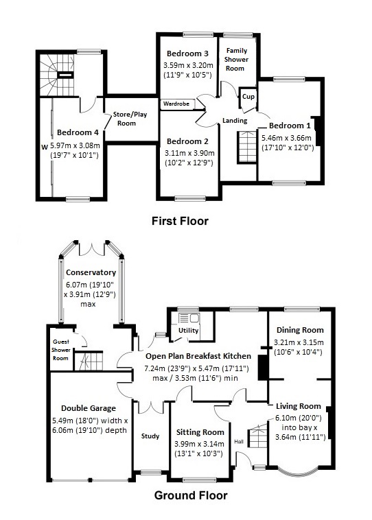 Floorplan for Stratford Road, Hockley Heath