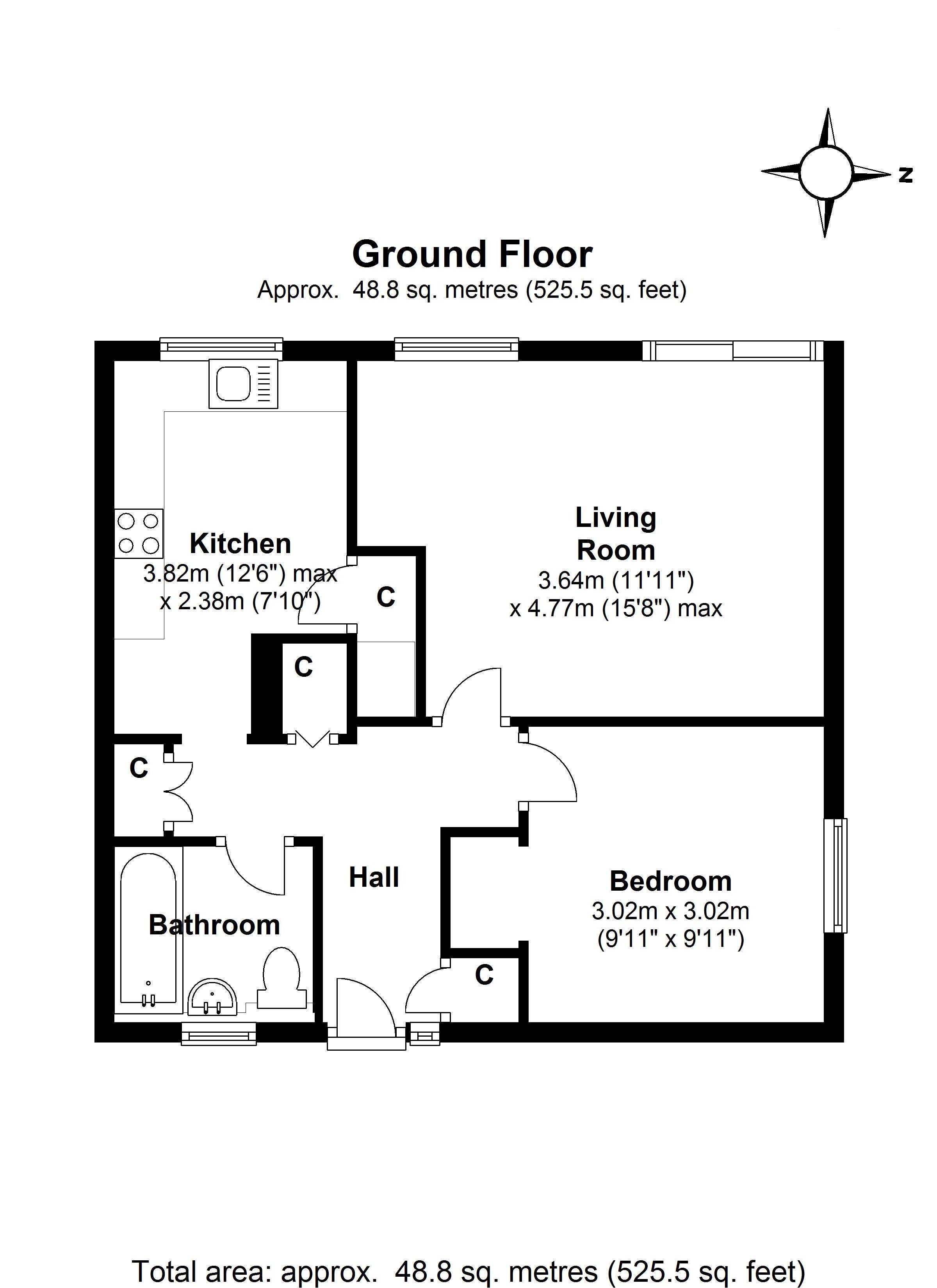 Floorplan for May Trees, May Farm Close, Hollywood