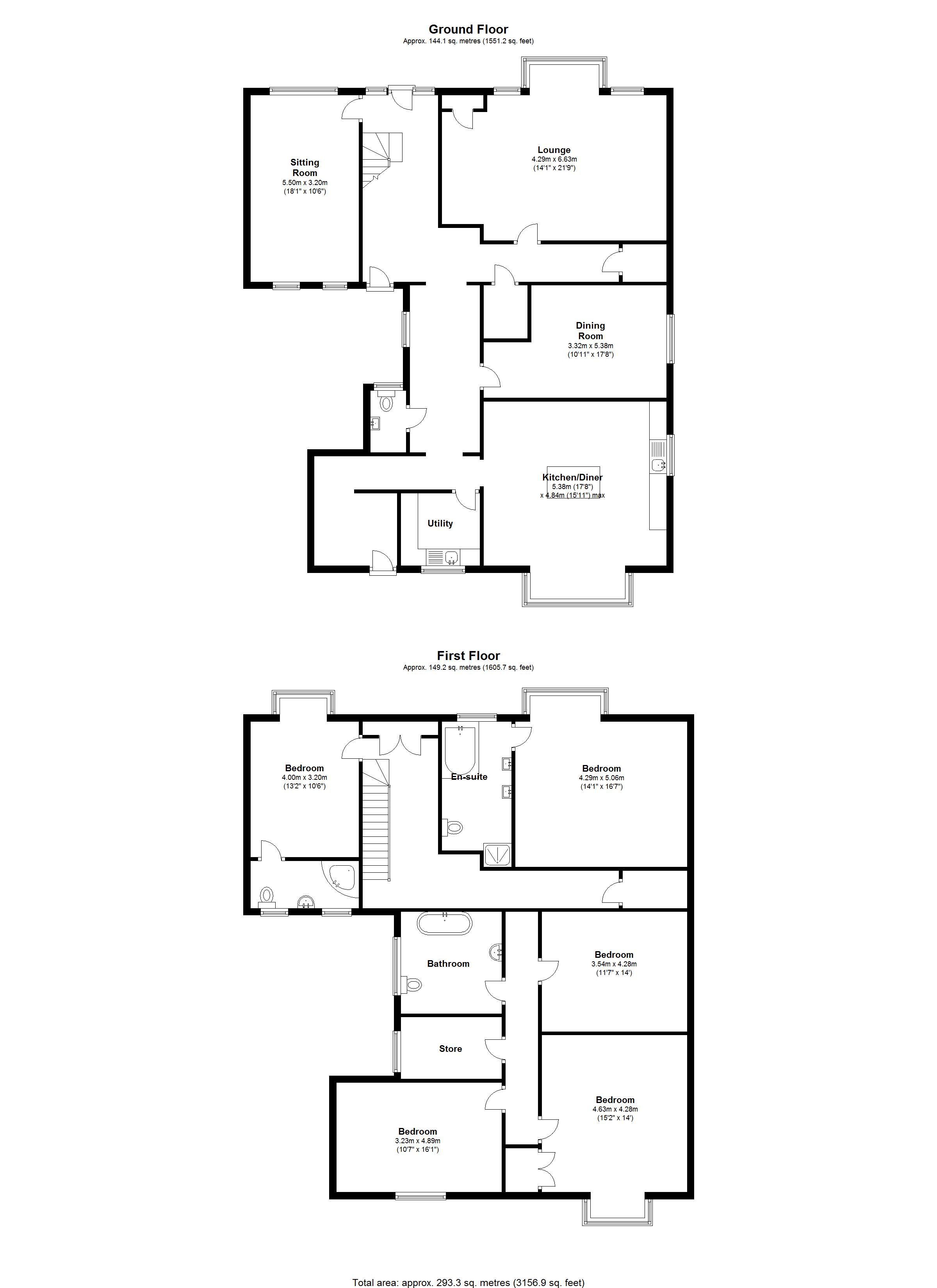 Floorplan for Station Road, Salford Priors