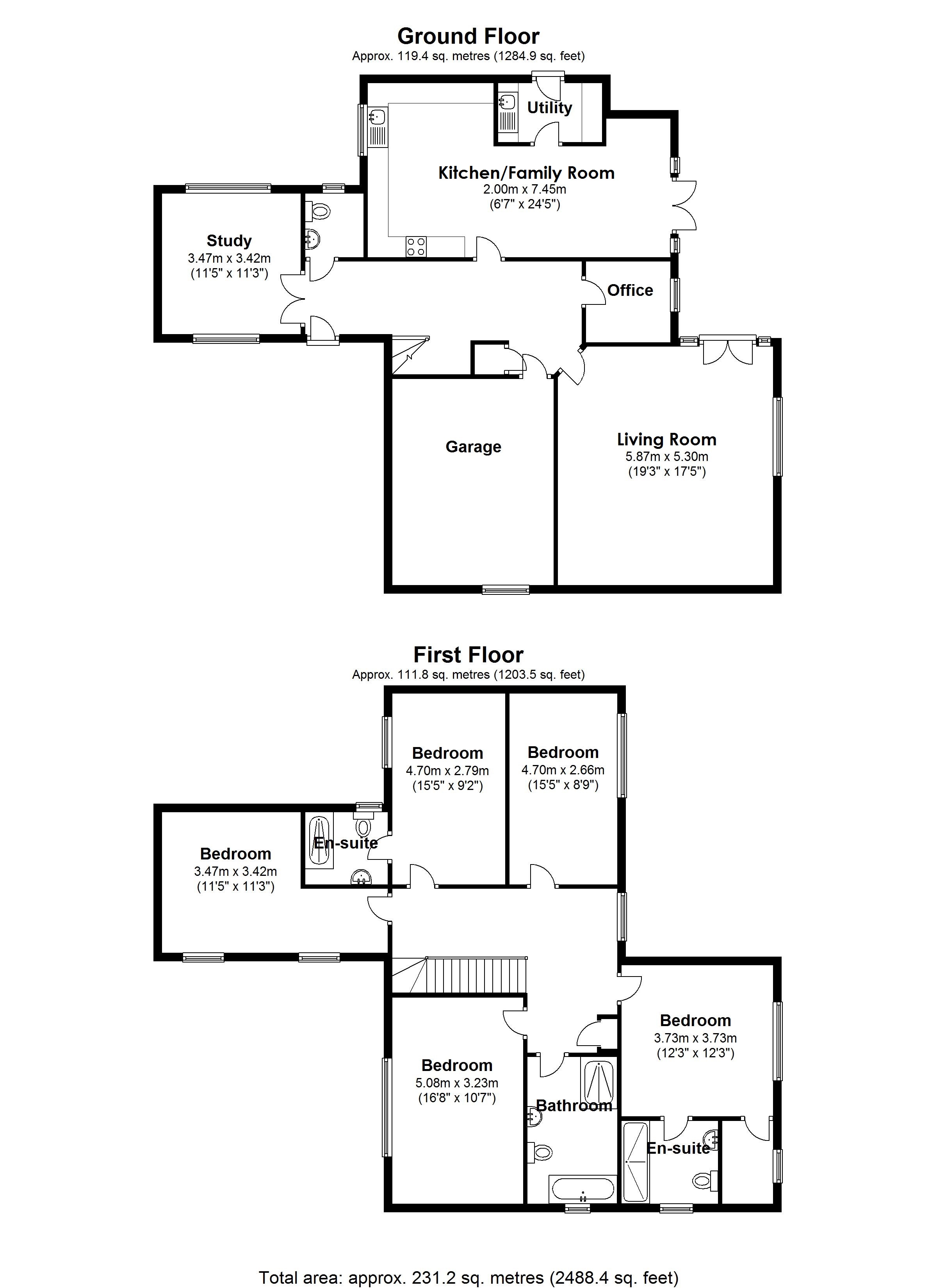 Floorplan for Arden Close, Balsall Common