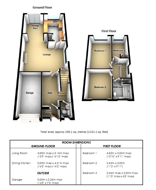 Floorplan for Foxcote Close, Shirley