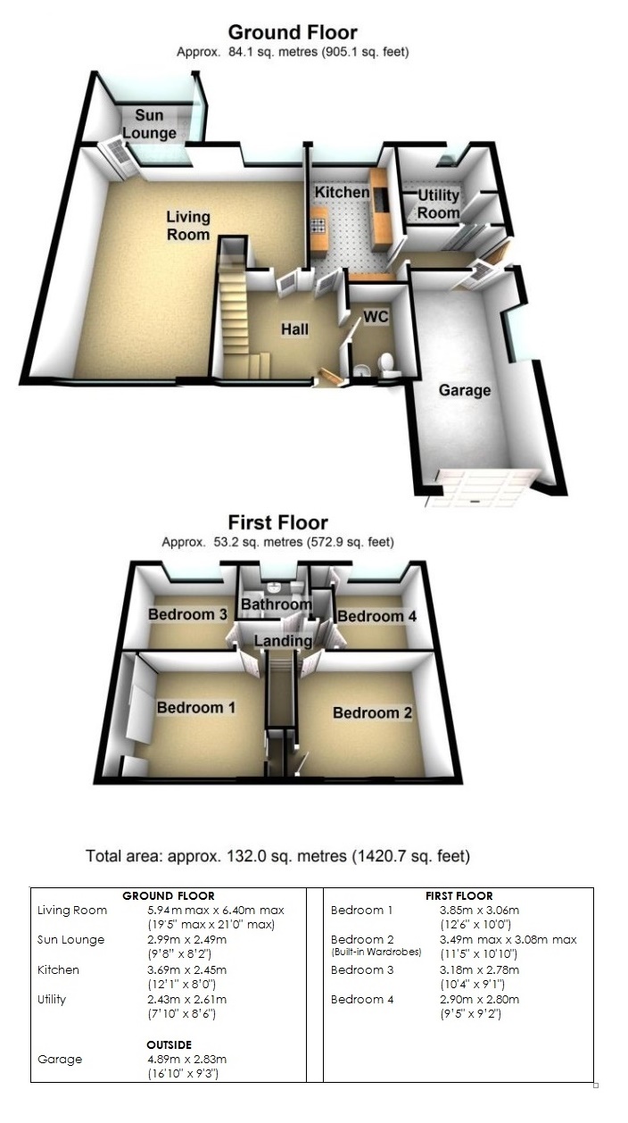 Floorplan for Woodlea Drive, Solihull