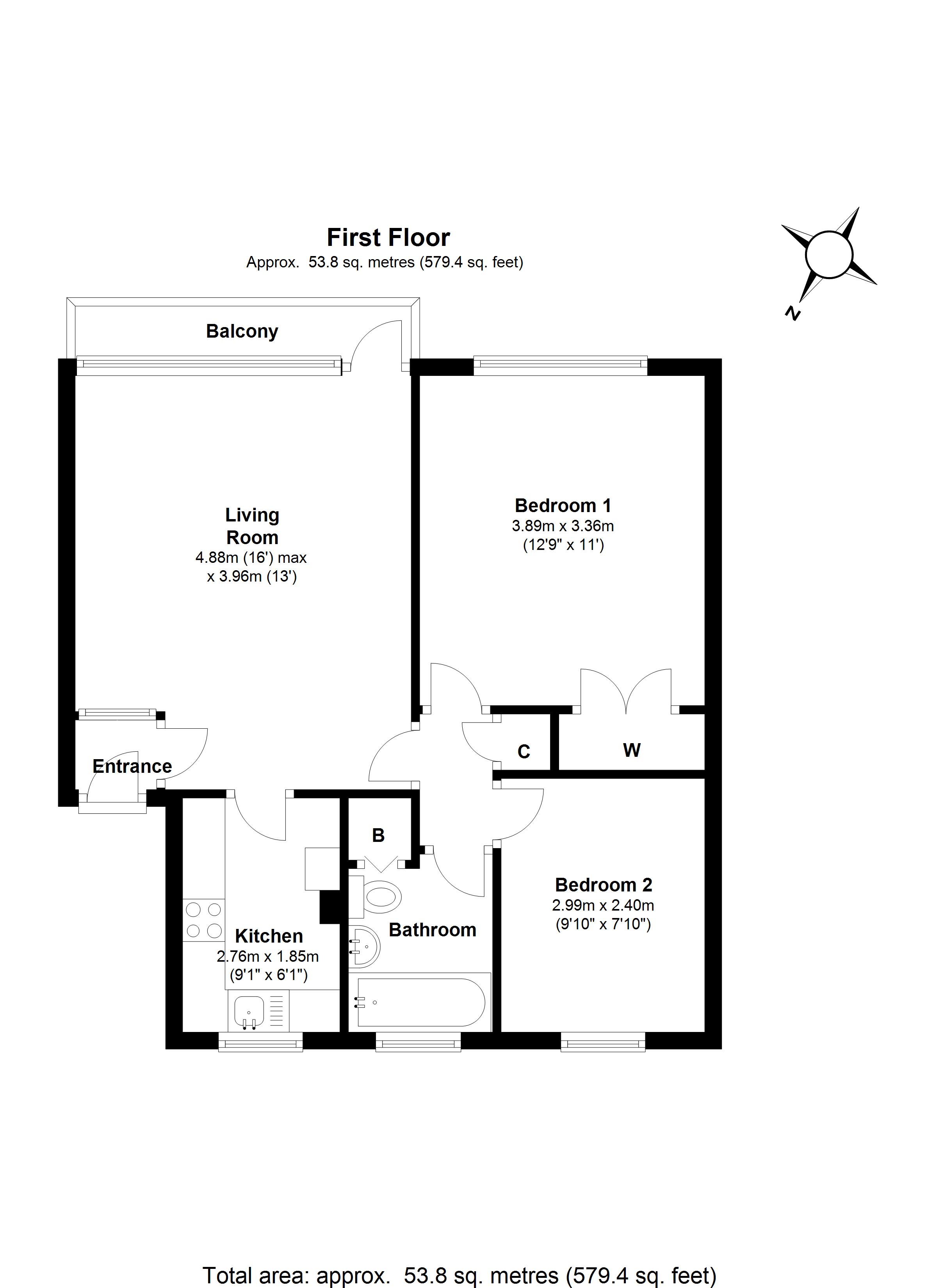 Floorplan for  Bronte Court, Bellamy Farm Road, Shirley