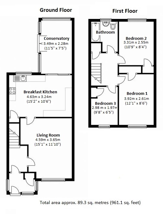 Floorplan for Rowood Drive, Solihull