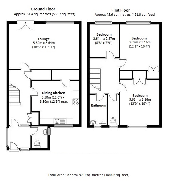Floorplan for Westhill Close, Solihull