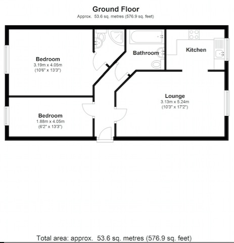 Floorplan for Turberville Place, Warwick