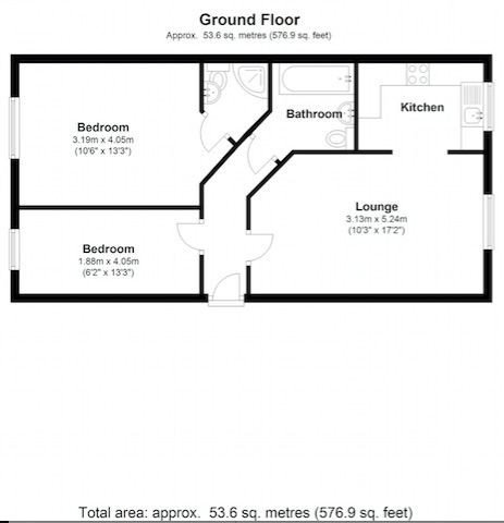 Floorplan for Turberville Place, Warwick