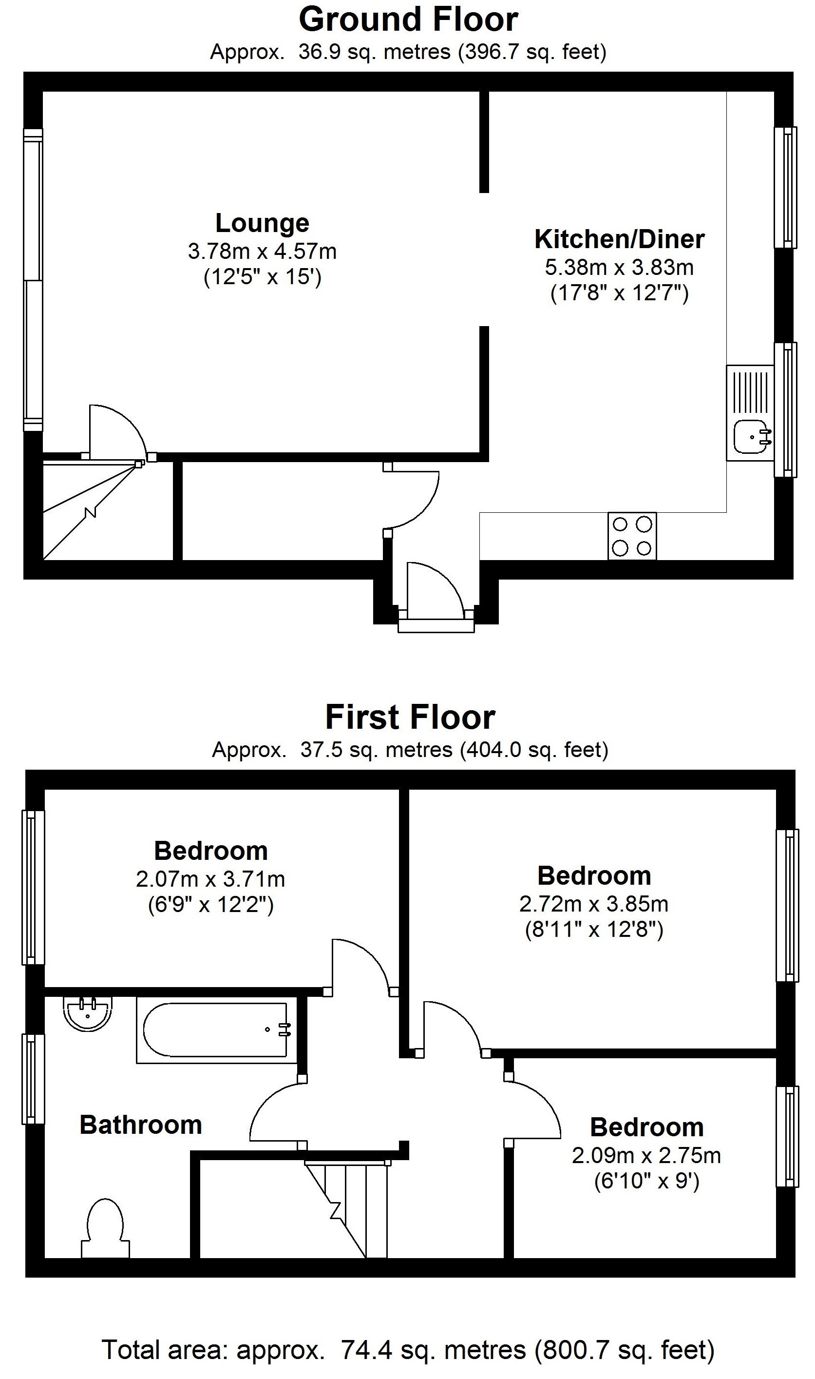 Floorplan for Hay Lane, Shirley