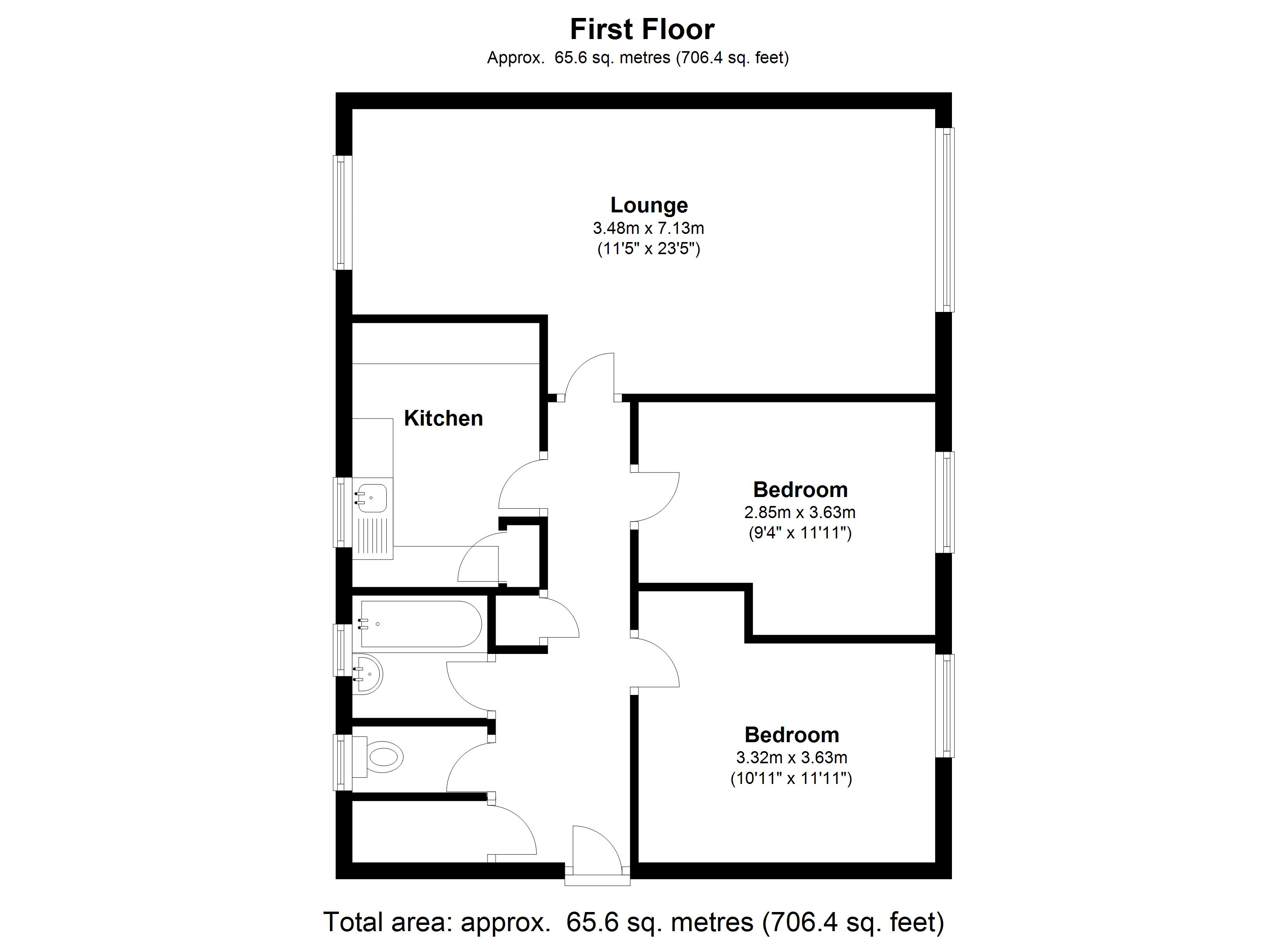 Floorplan for Highters Close, Birmingham