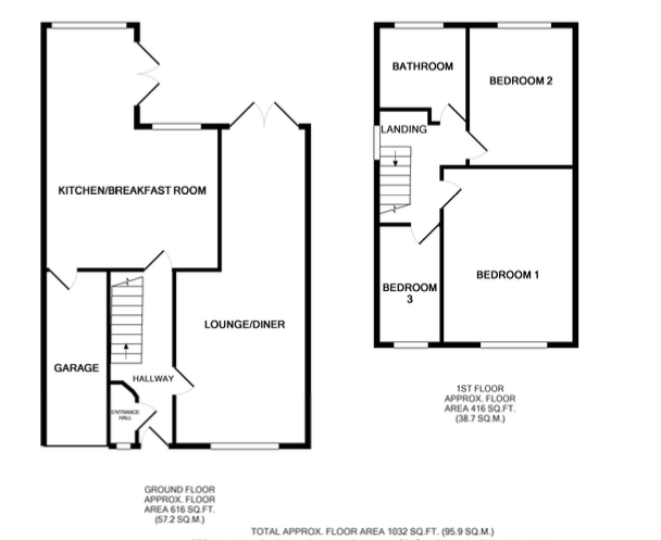 Floorplan for Manderley Close, Coventry