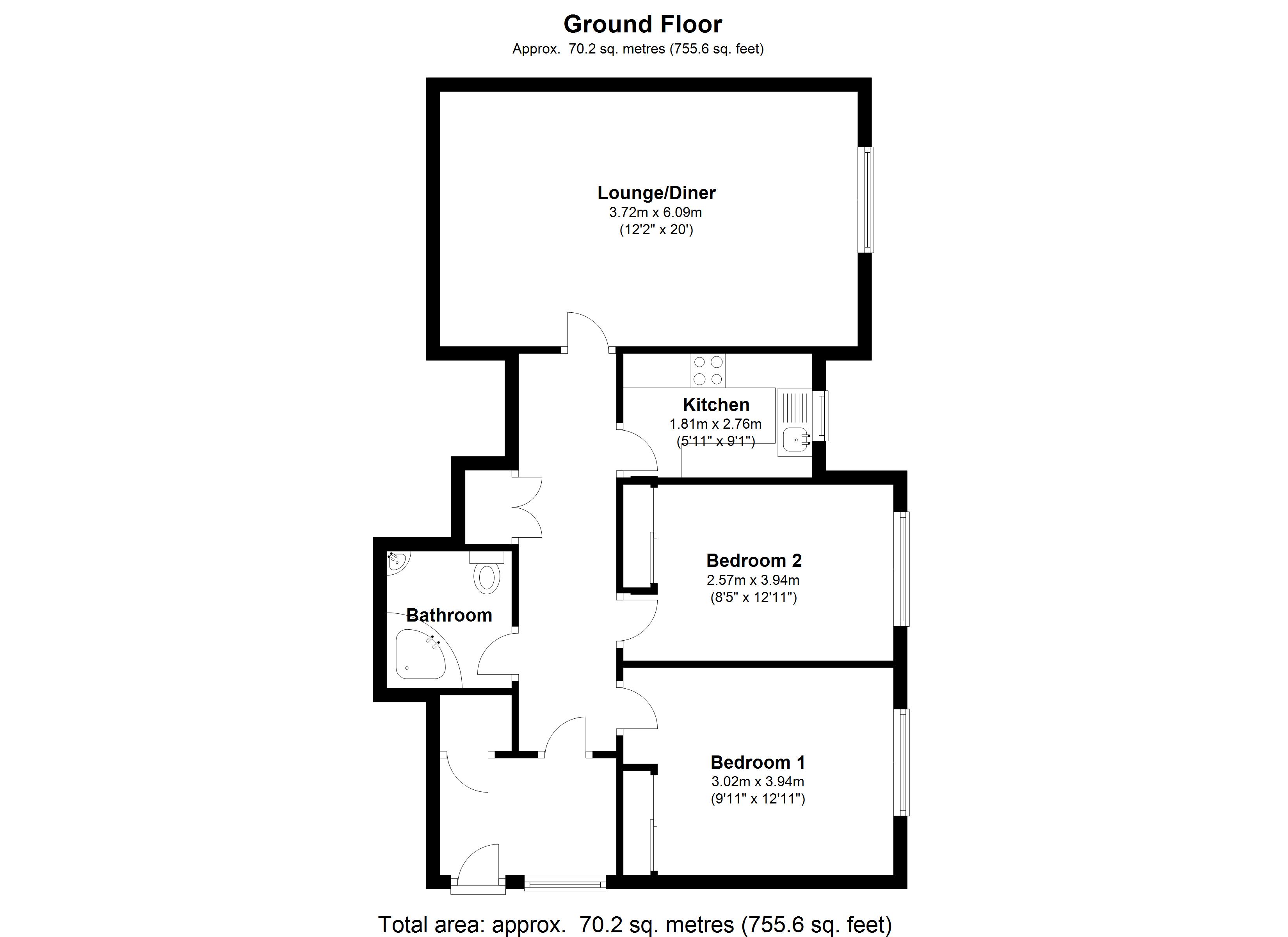 Floorplan for Darley Mead Court, Solihull