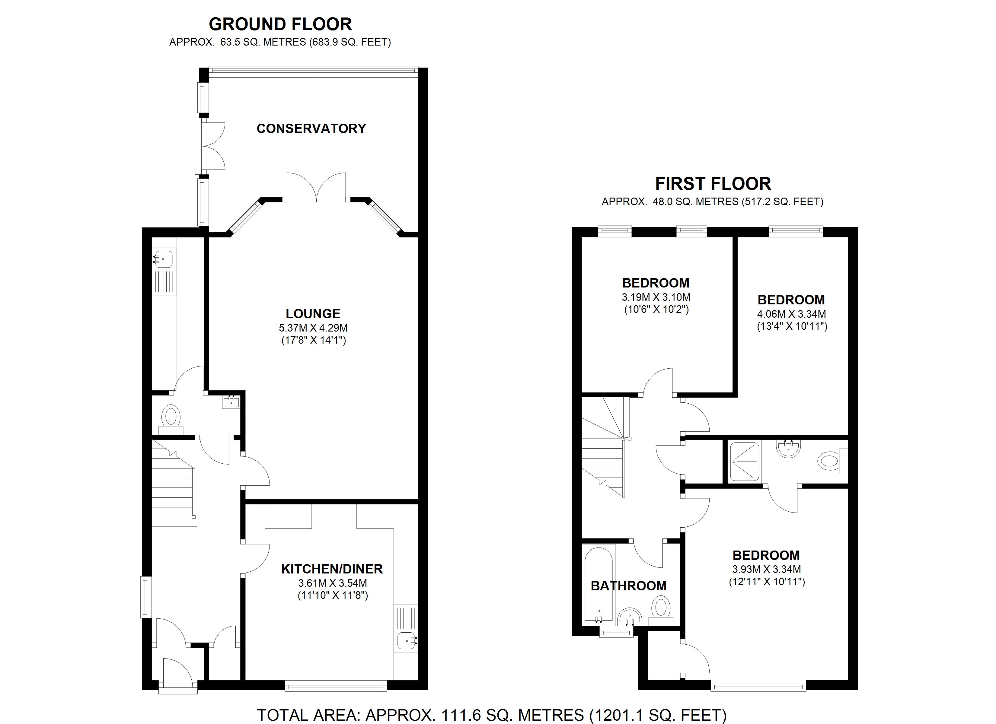 Floorplan for Shelfield Close, Solihull