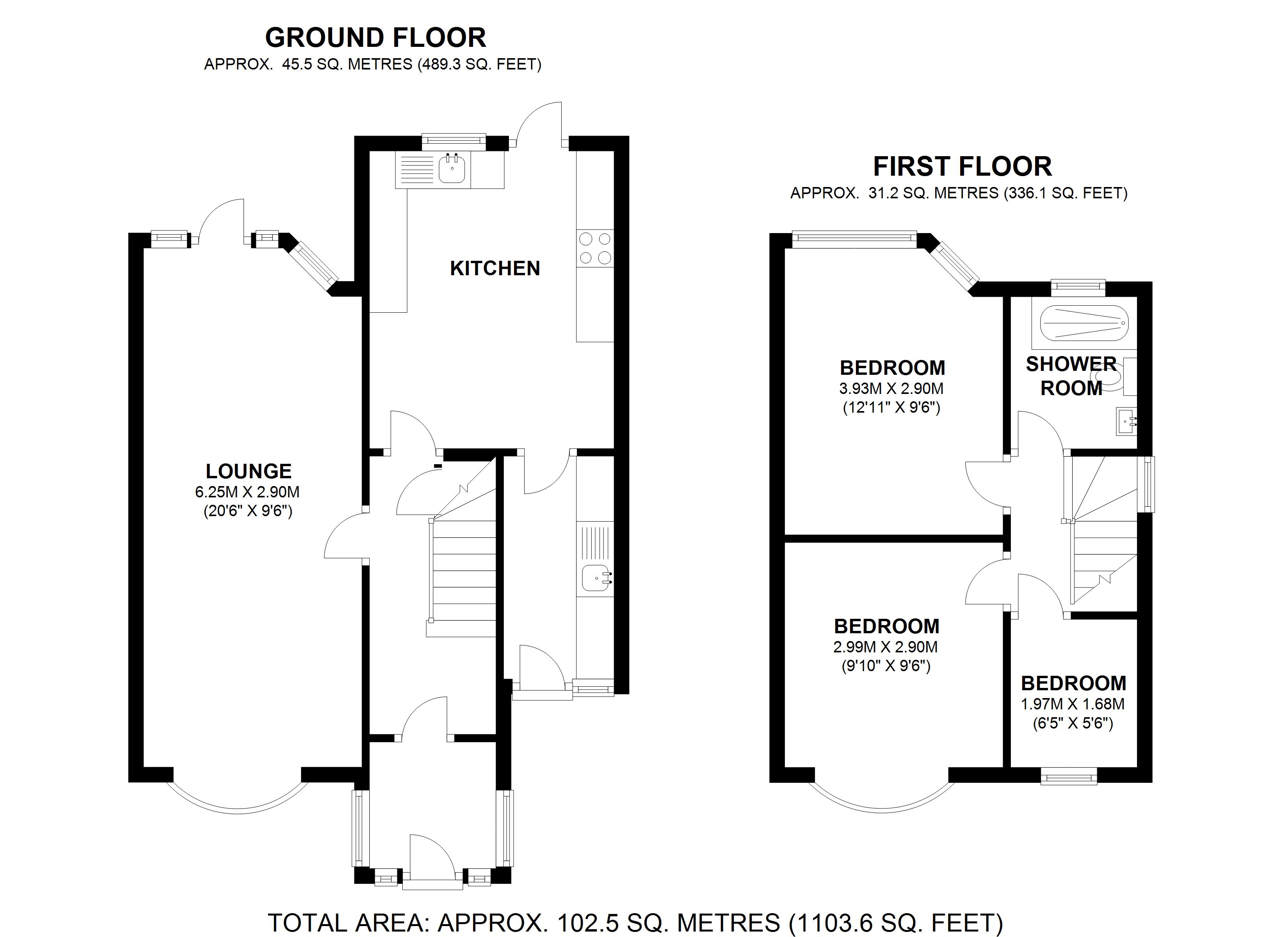 Floorplan for Larne Road, Birmingham