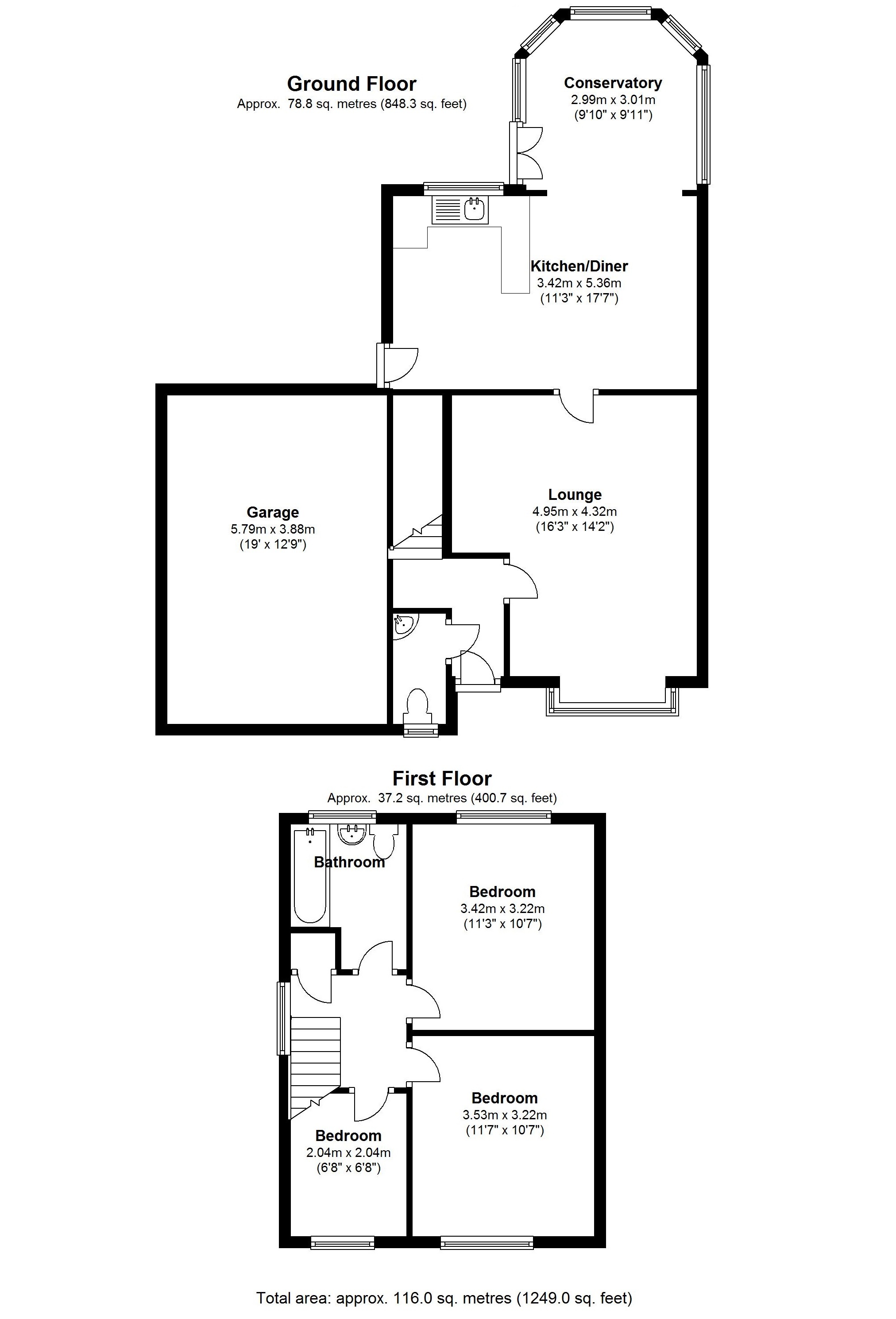 Floorplan for Kingsbrook Drive, Hillfield