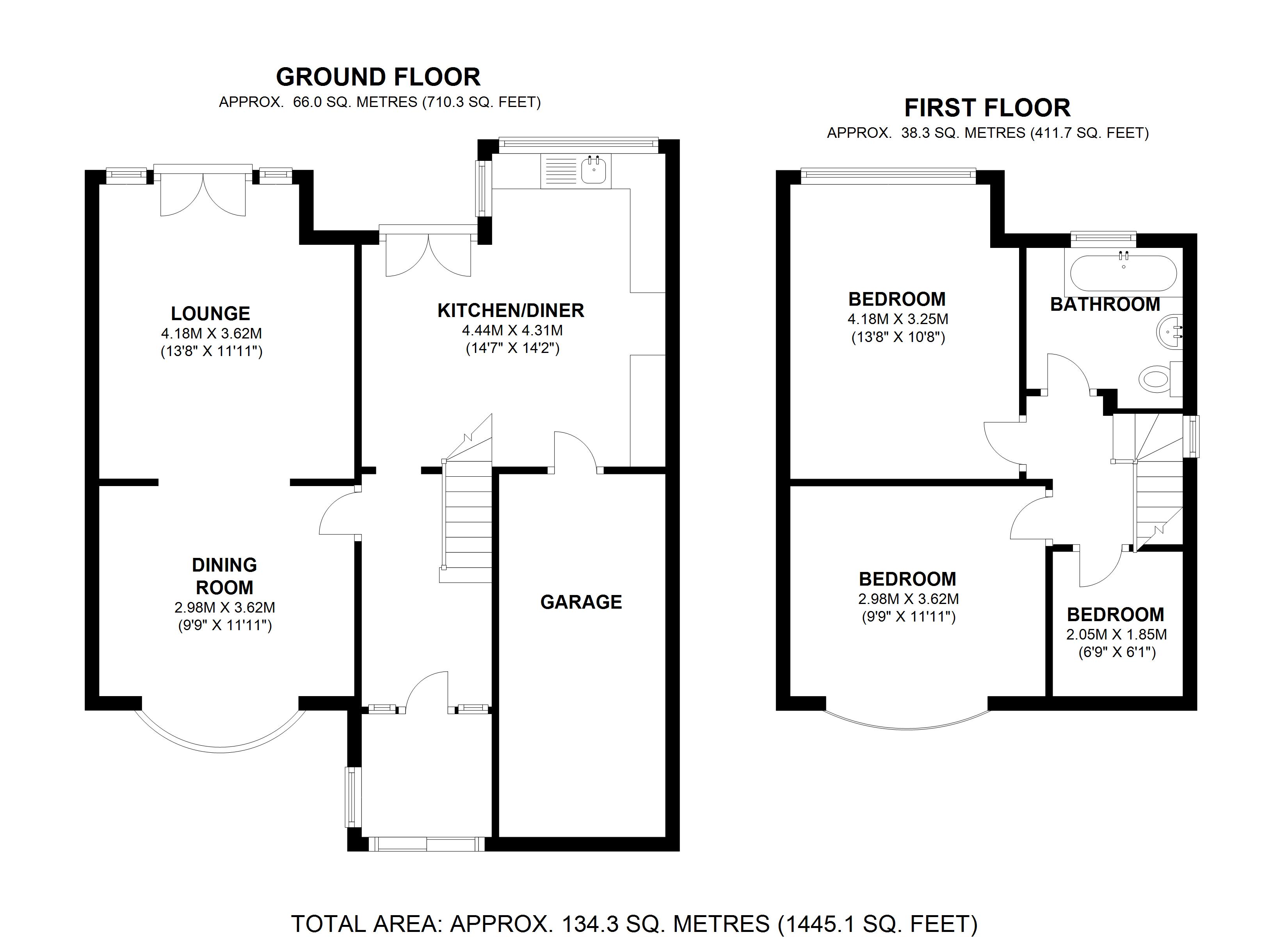 Floorplan for Coniston Avenue, Solihull