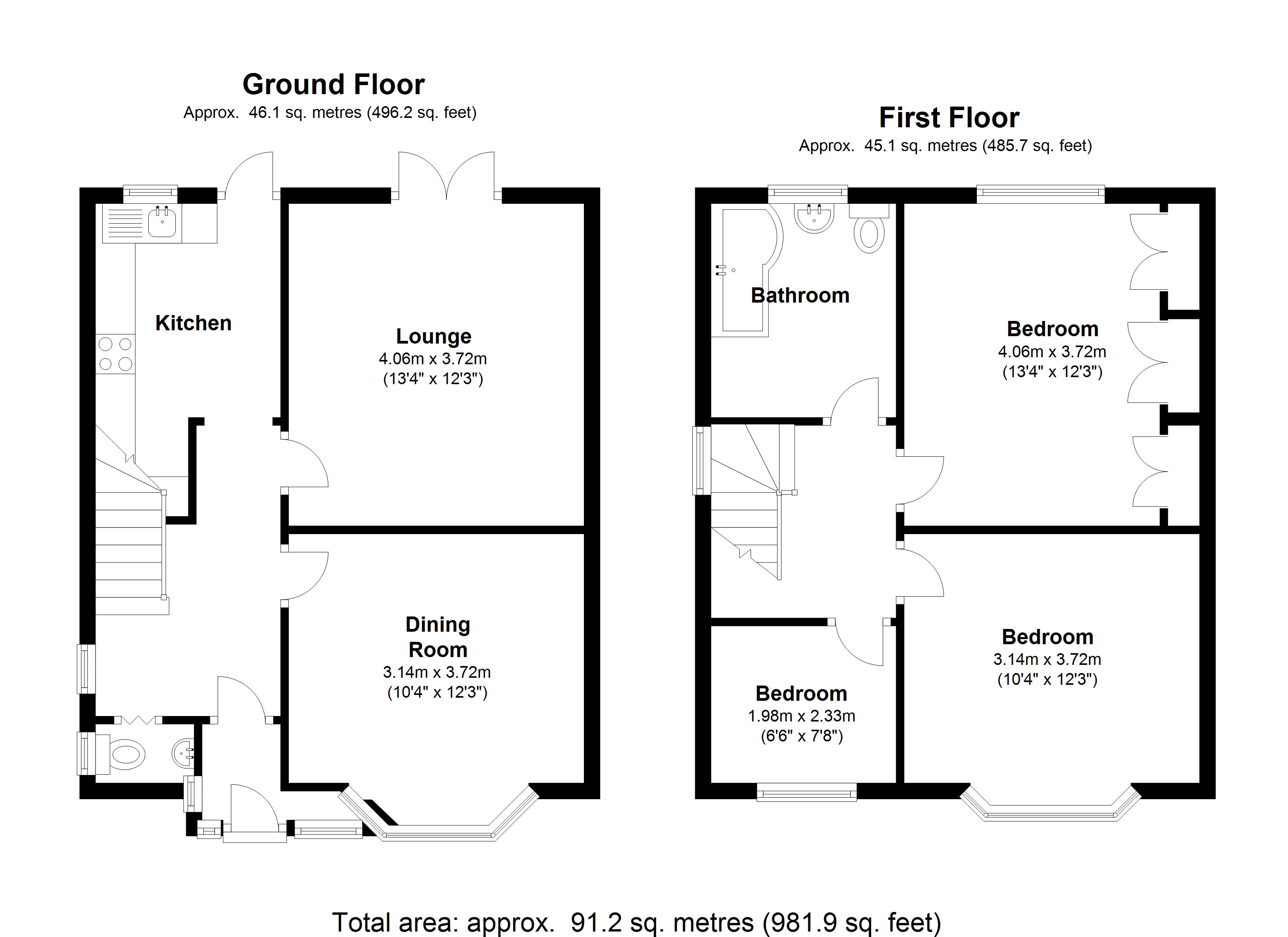 Floorplan for Sandy Hill Road, Solihull