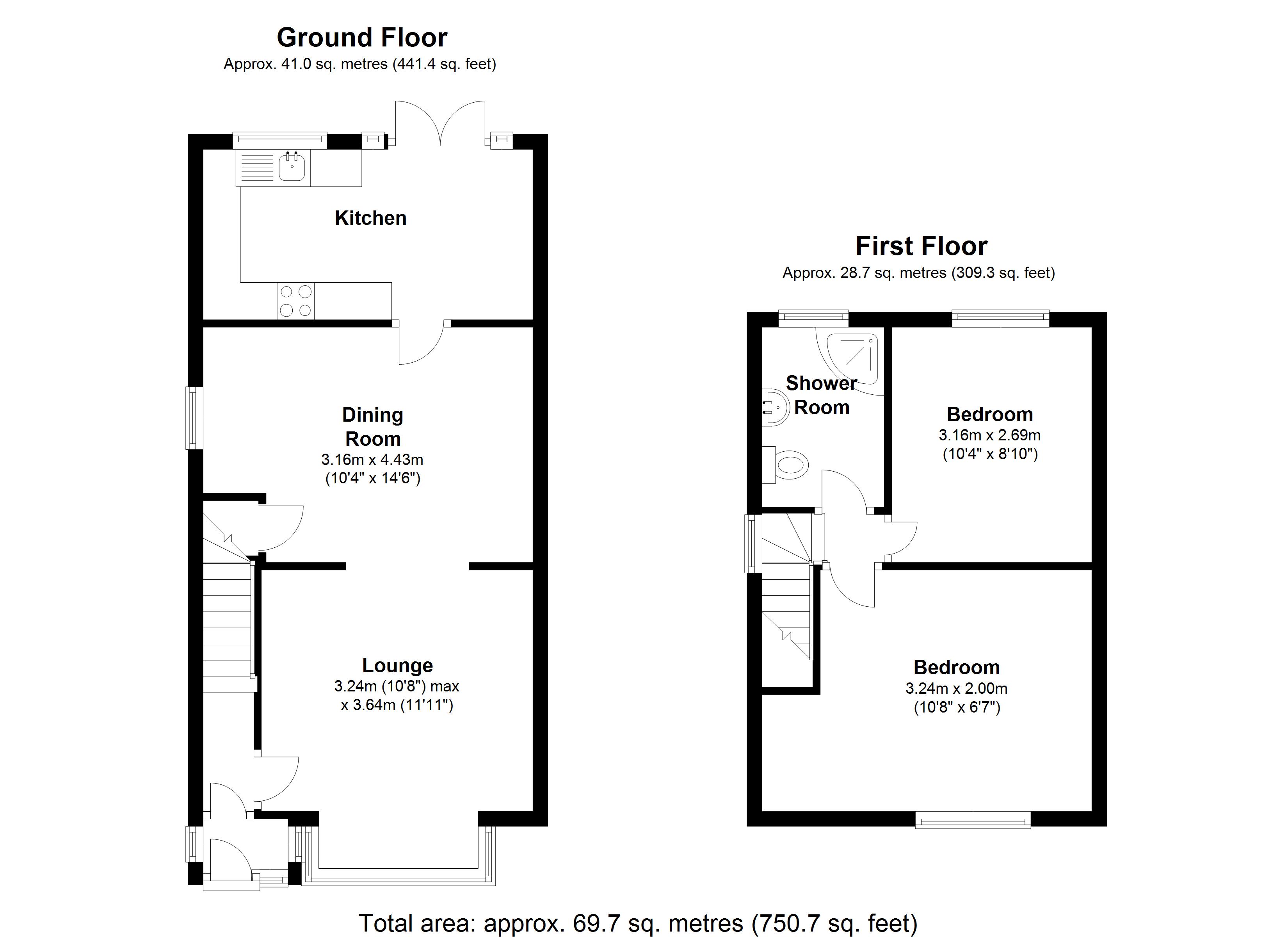 Floorplan for Shalford Road, Solihull