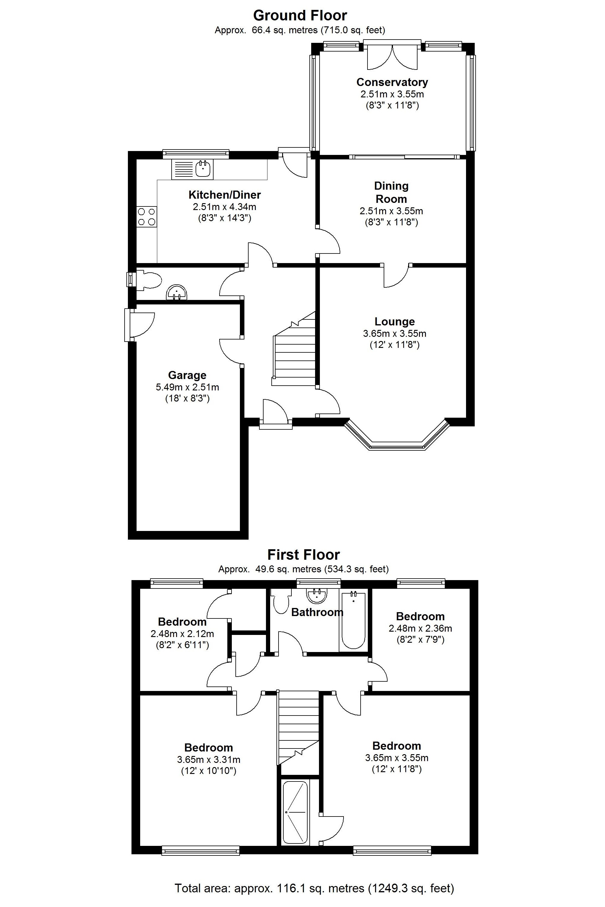 Floorplan for Dale Meadow Close, Balsall Common
