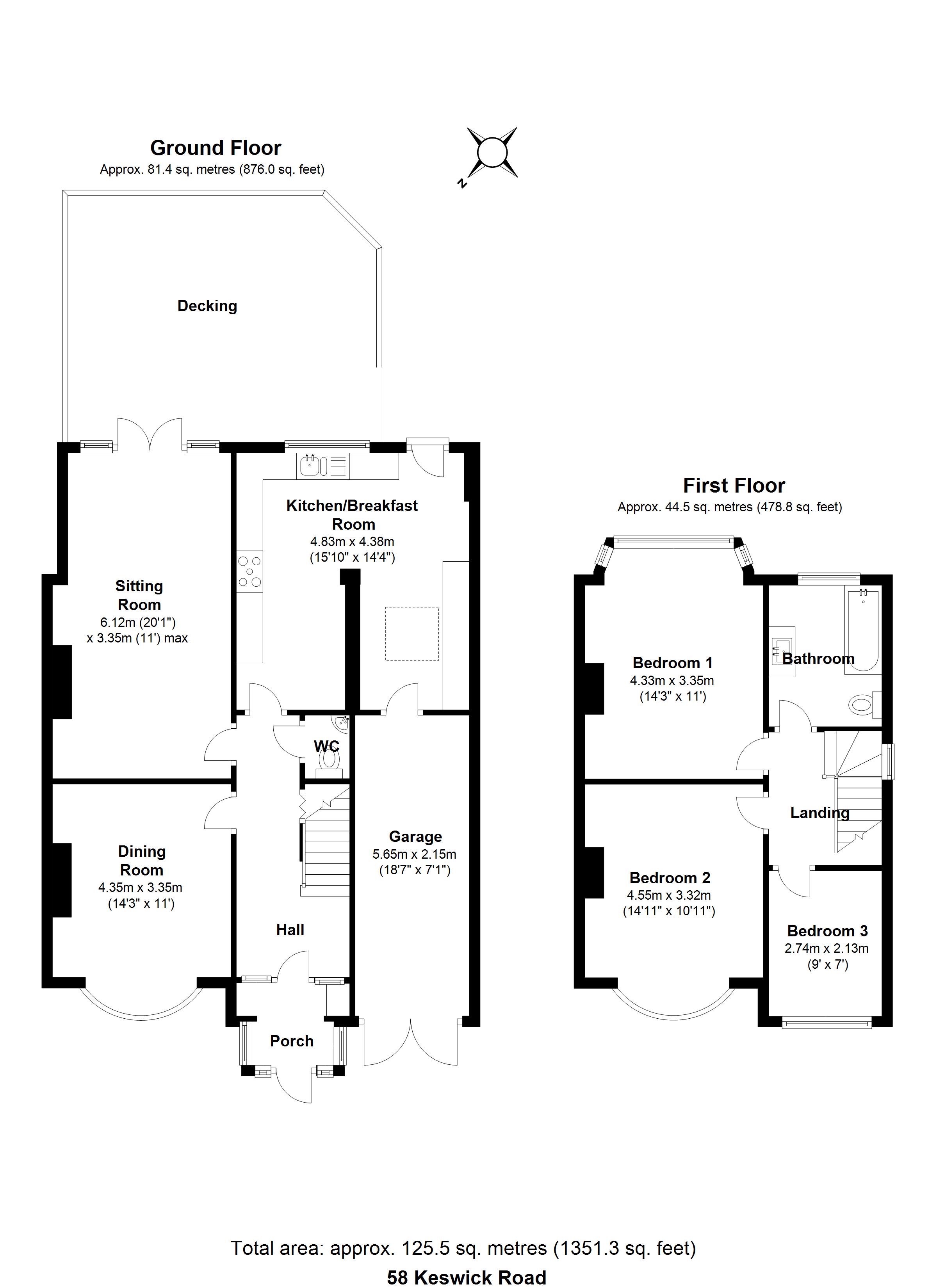 Floorplan for Keswick Road, Solihull