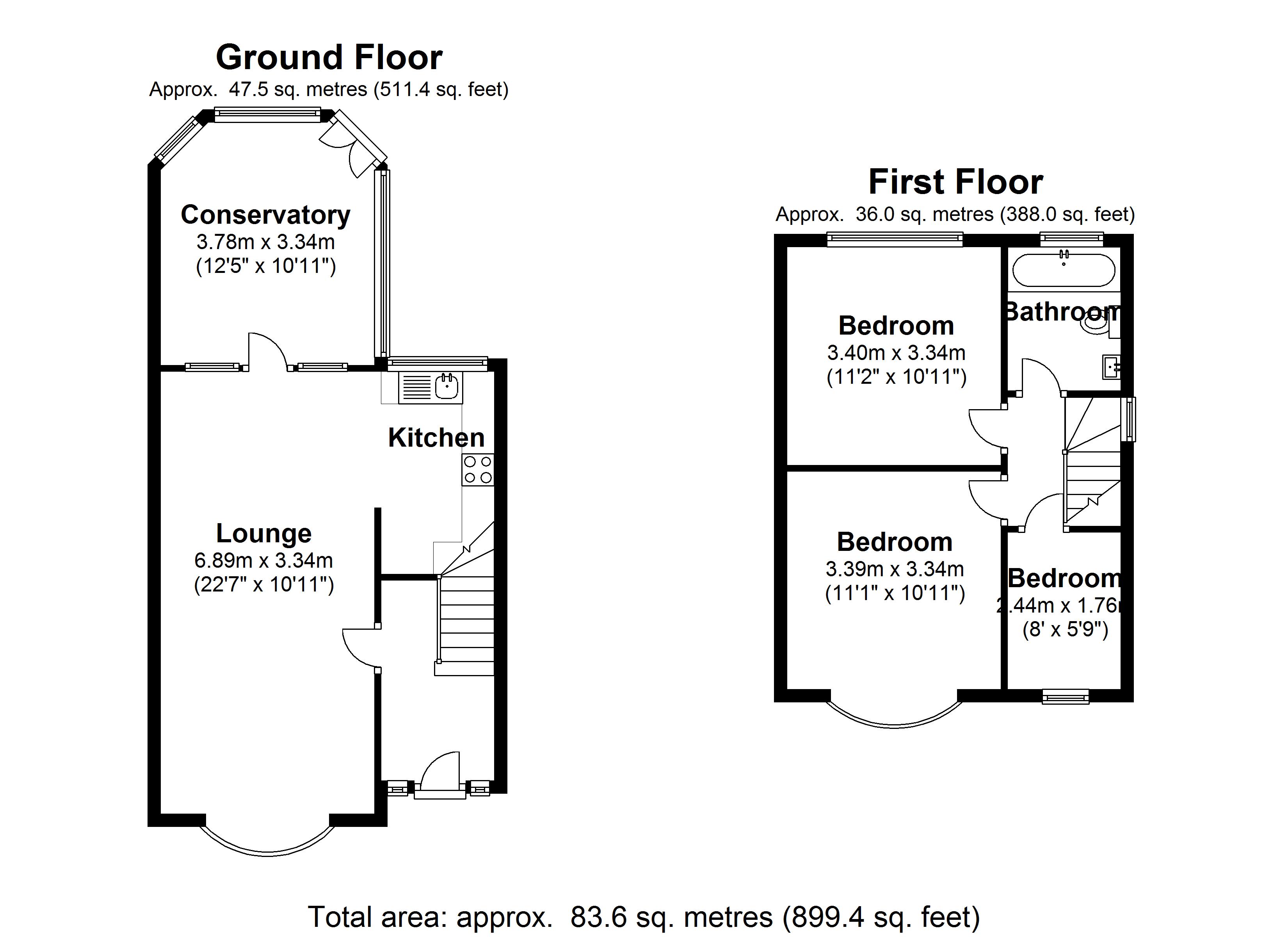 Floorplan for Shalford Road, Solihull