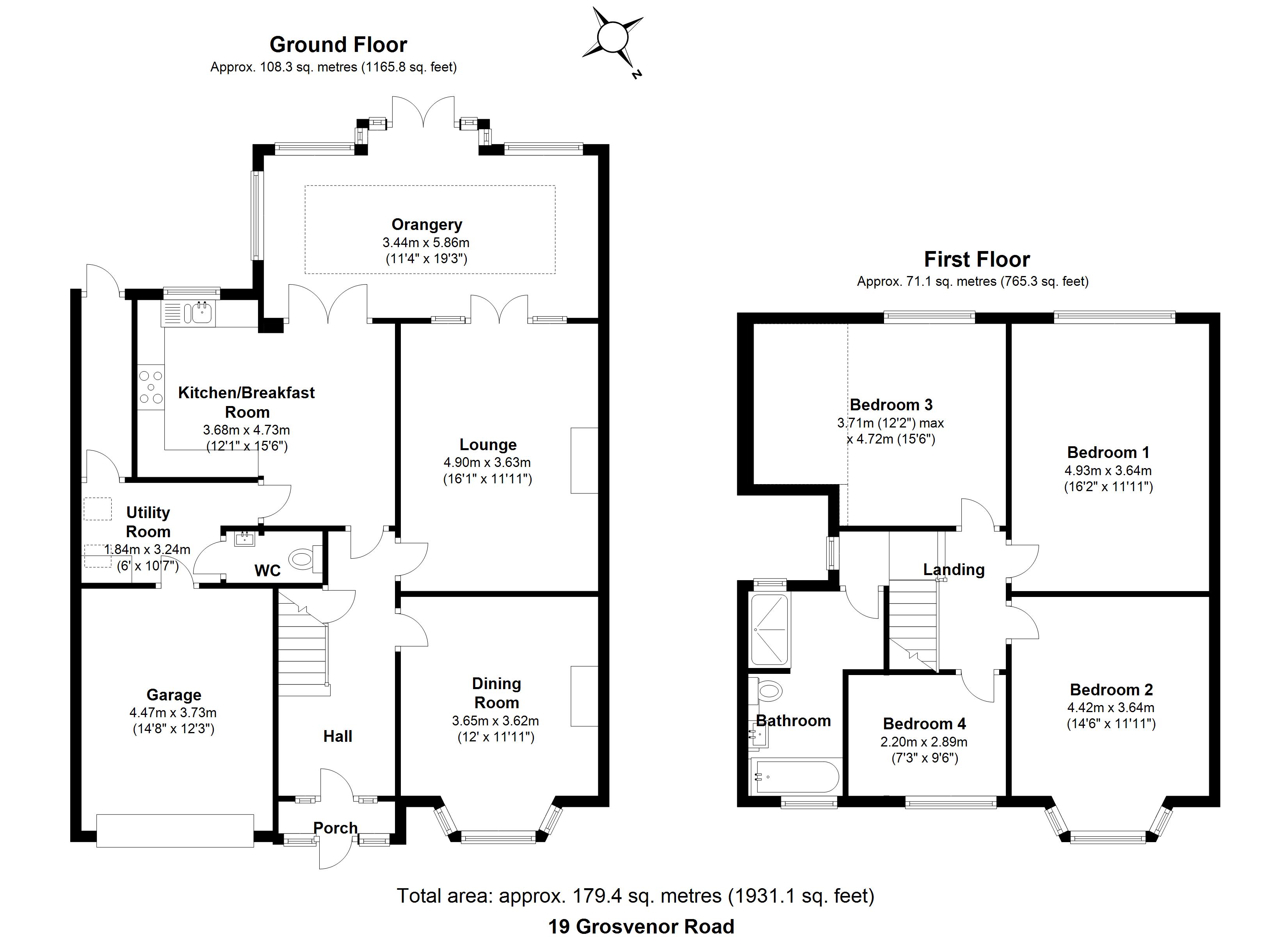 Floorplan for Grosvenor Road, Solihull