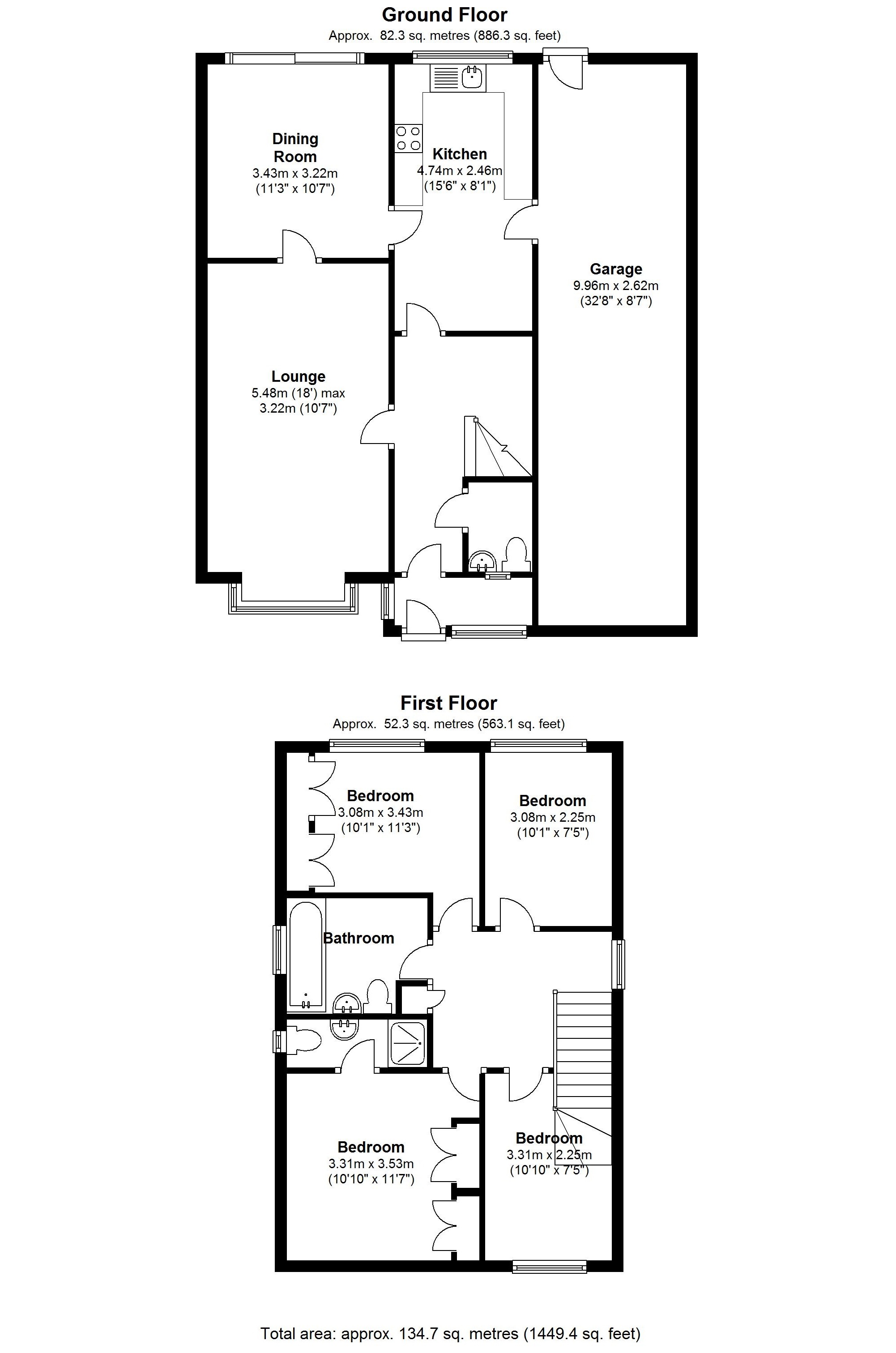 Floorplan for Stoneton Crescent, Balsall Common