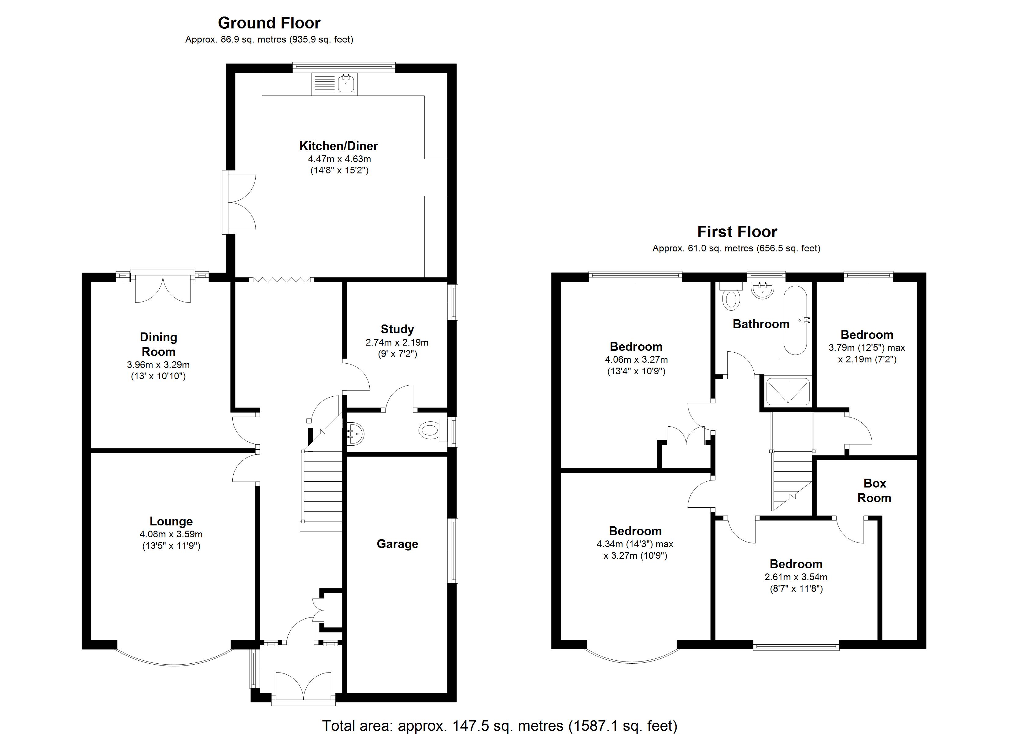 Floorplan for Lyndon Road, Solihull