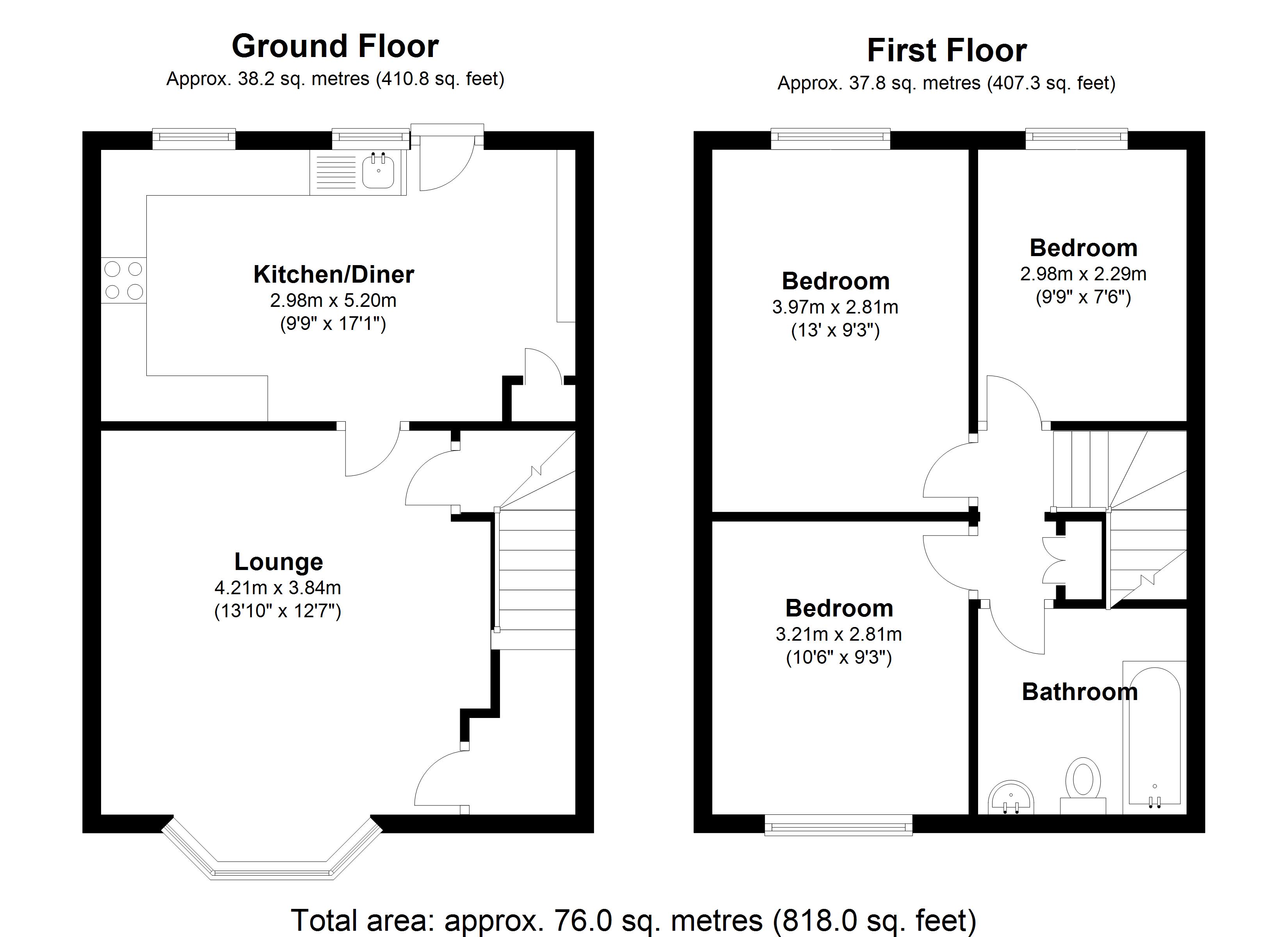 Floorplan for Arlington Road, Birmingham