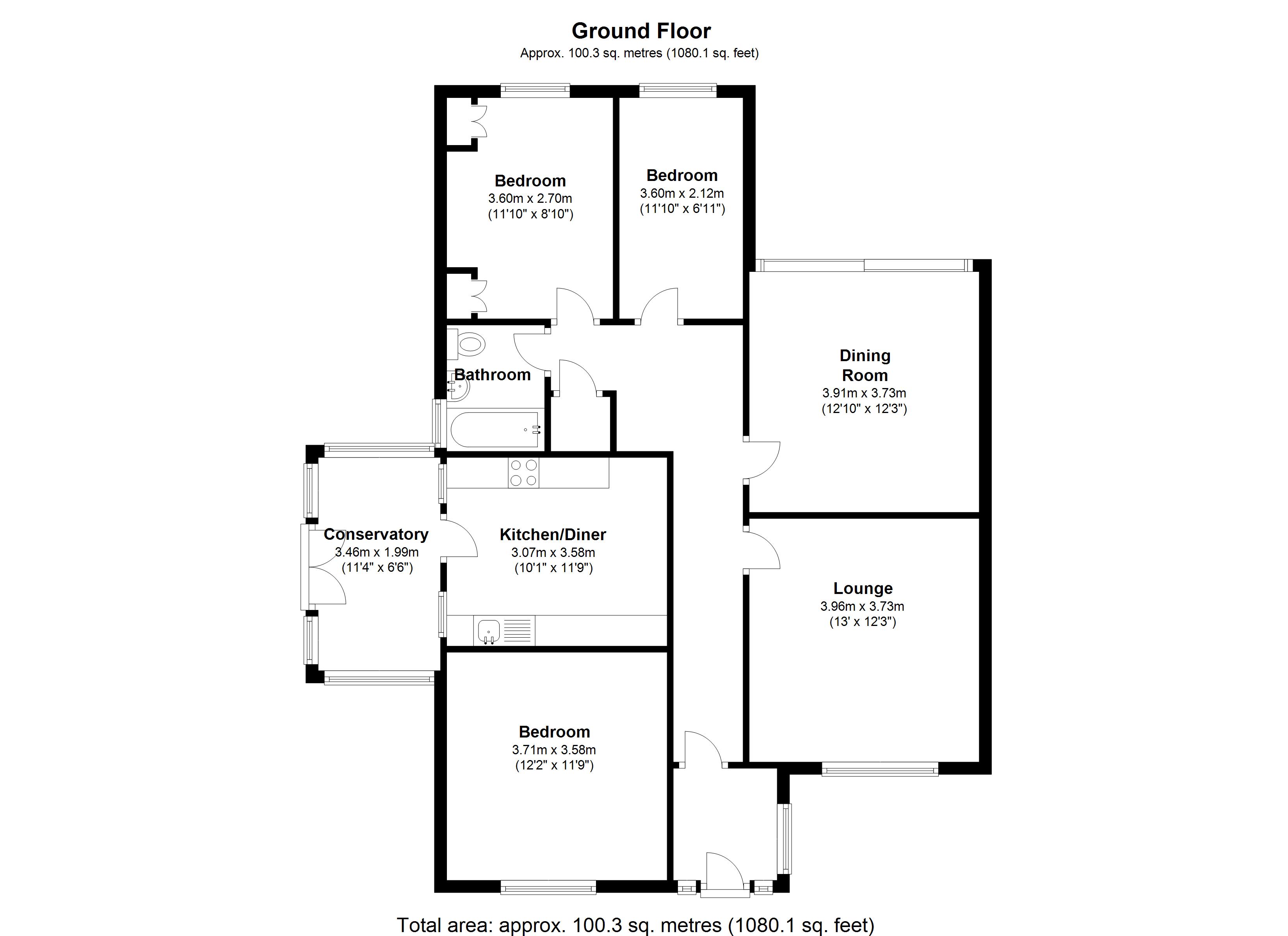 Floorplan for Charingworth Road, Solihull