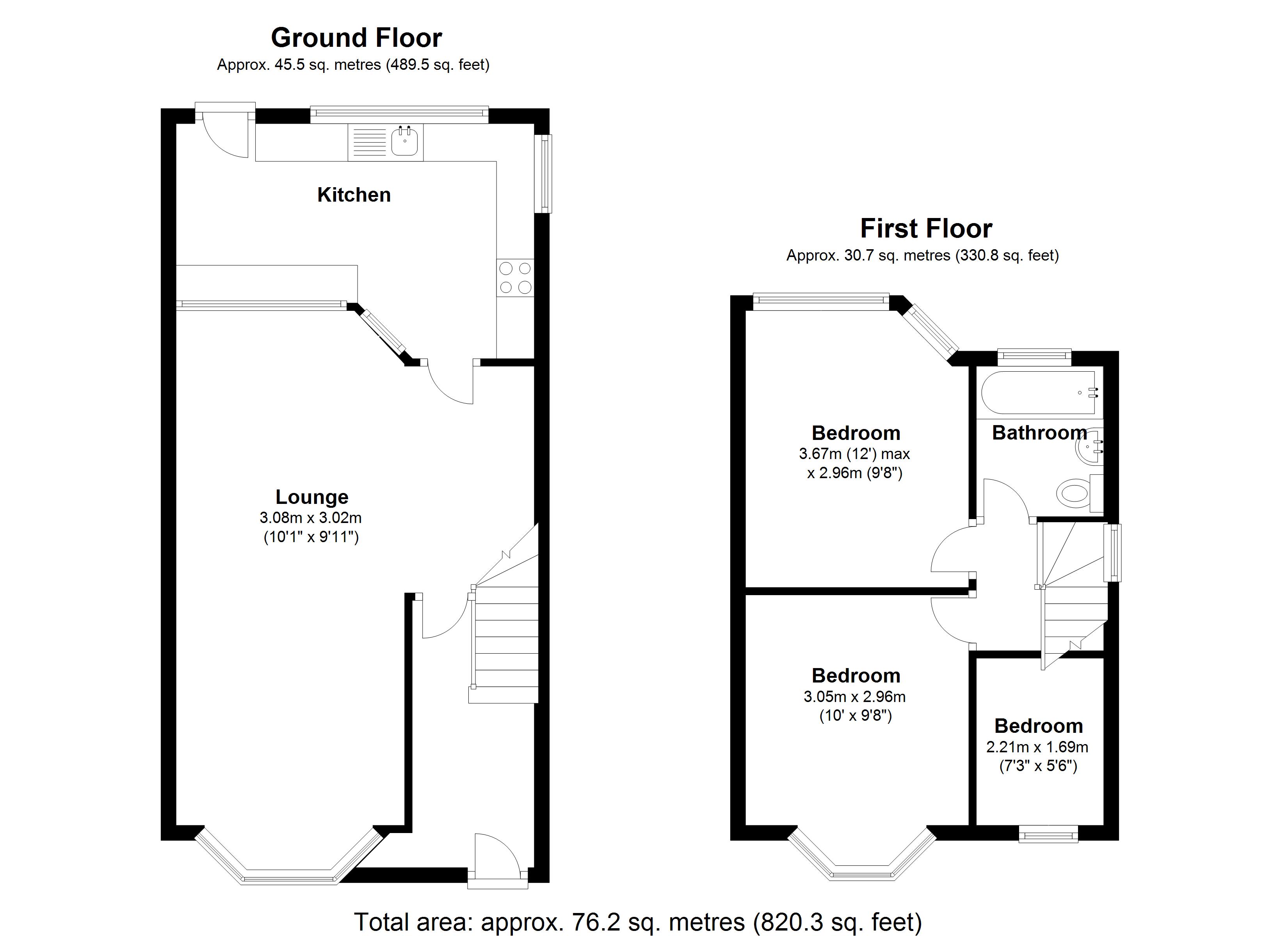 Floorplan for Aldershaw Road, Birmingham