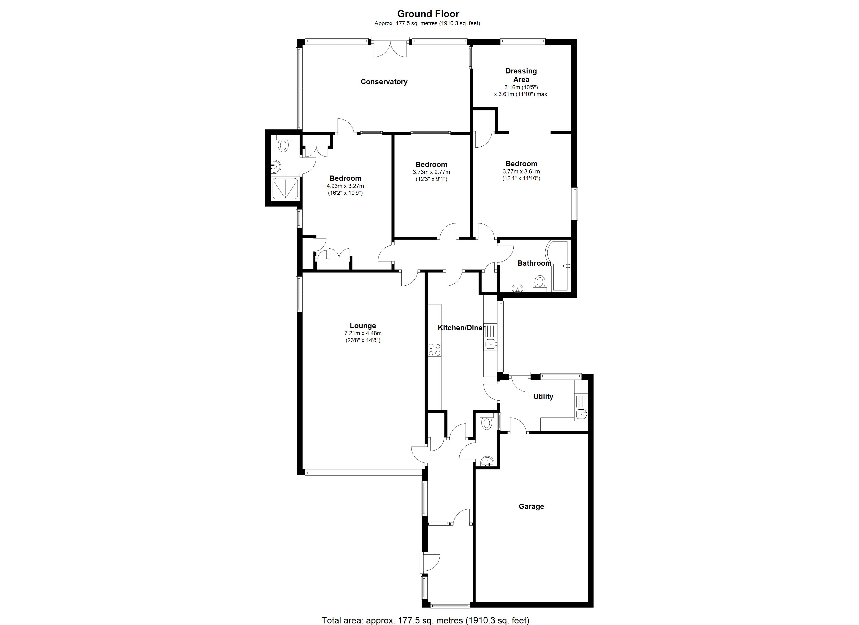 Floorplan for Grange Road, Solihull