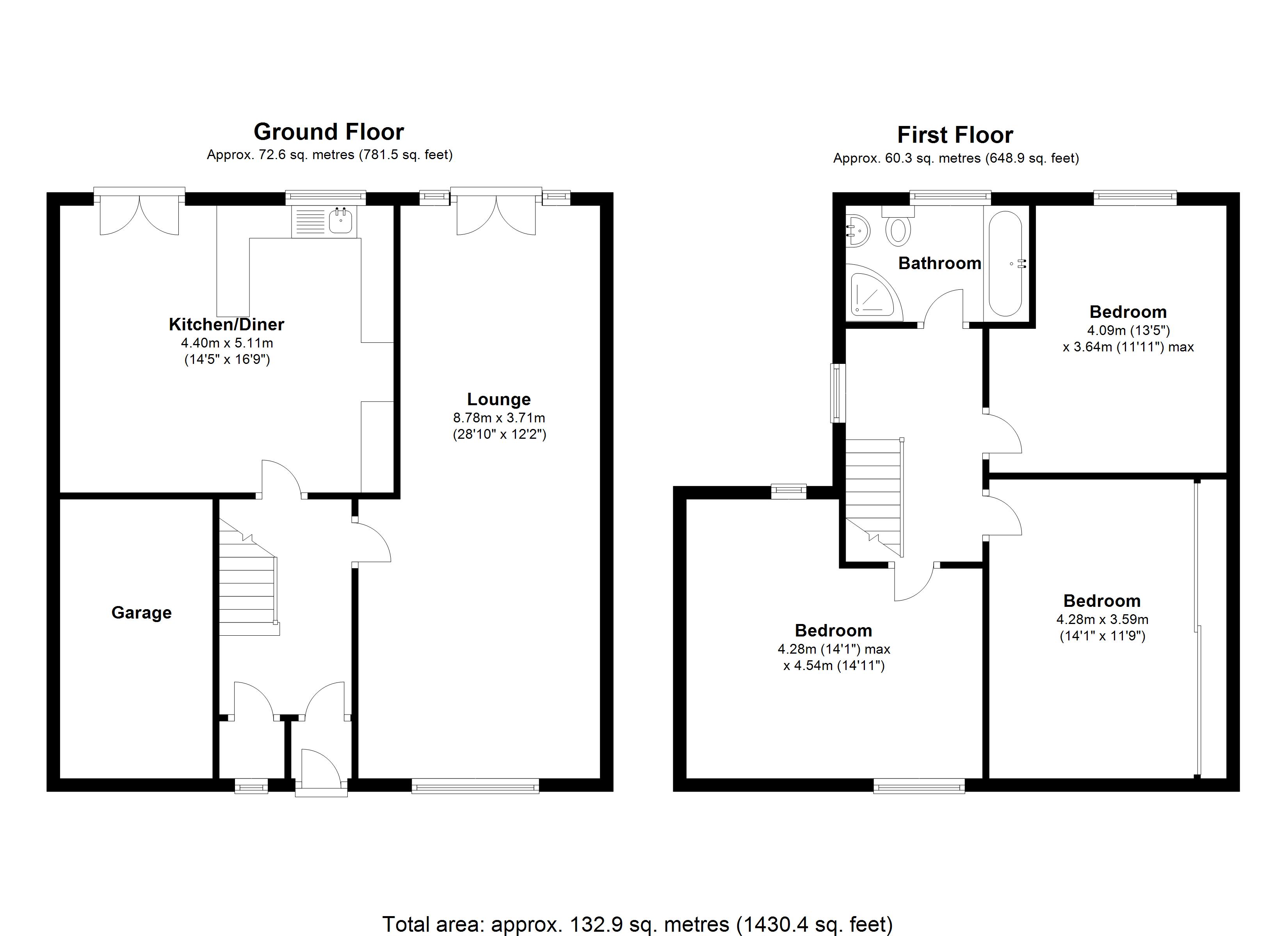 Floorplan for Neville Road, Solihull