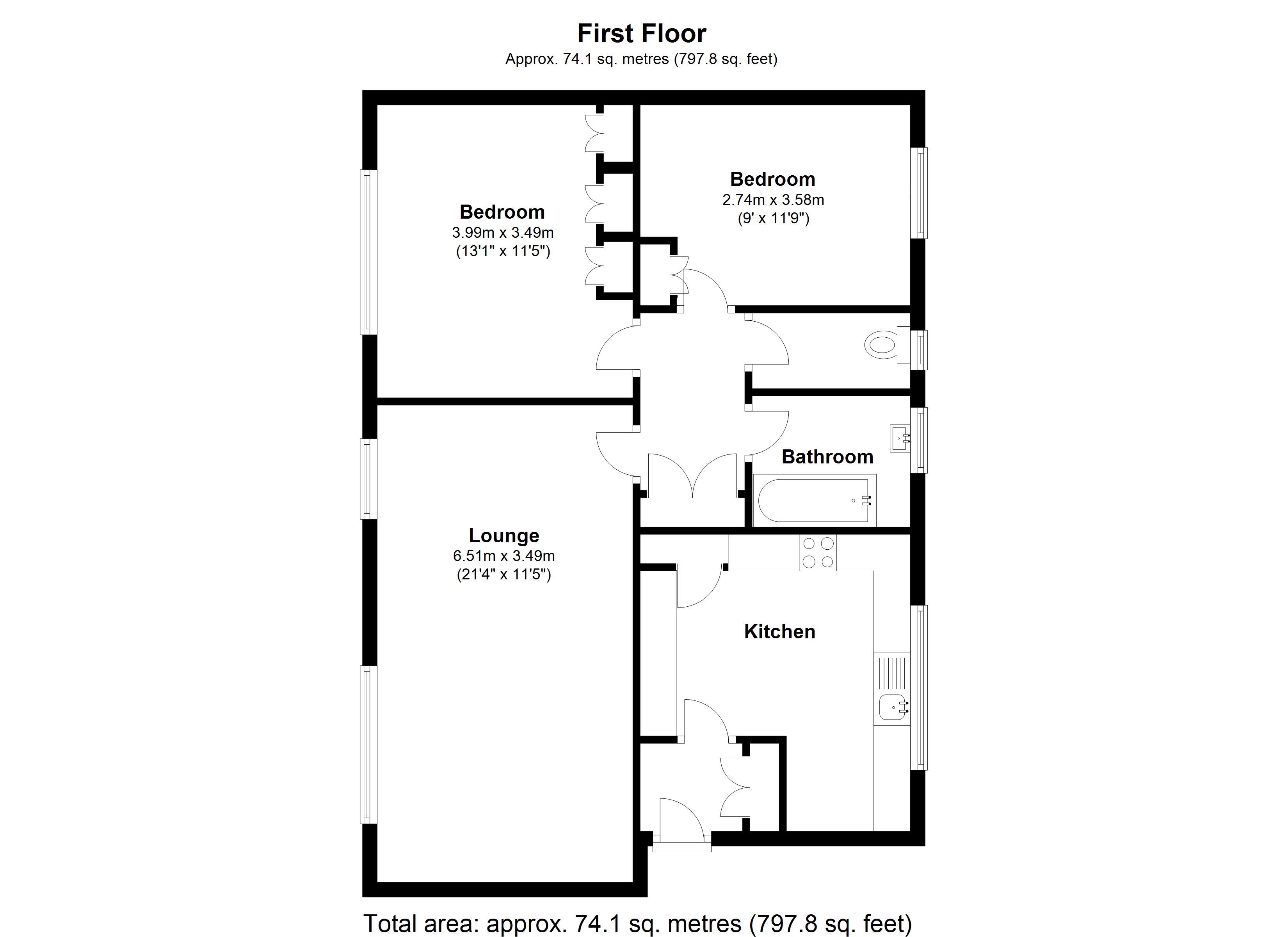 Floorplan for Chadley Close, Solihull