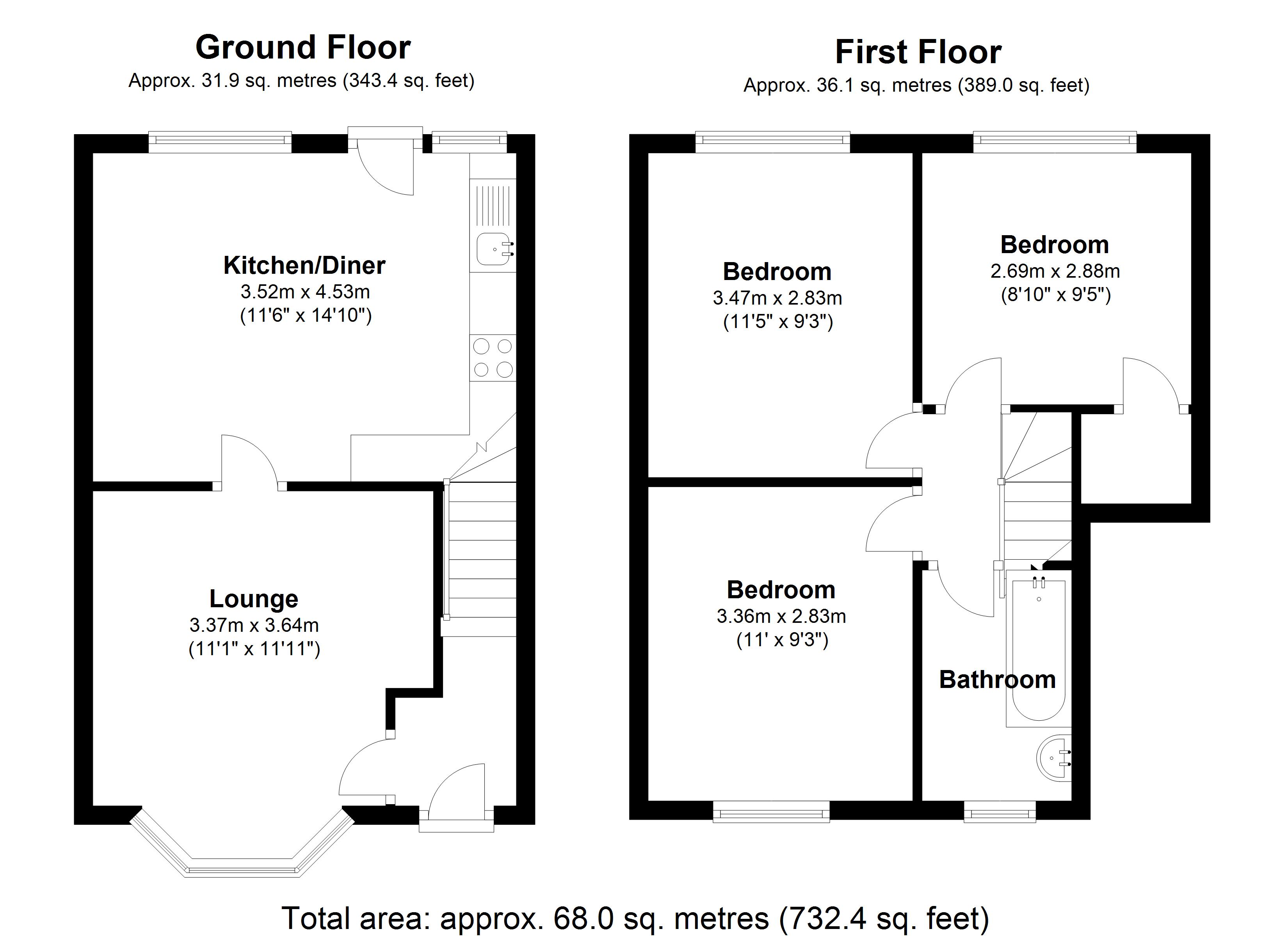 Floorplan for Glencroft Road, Solihull