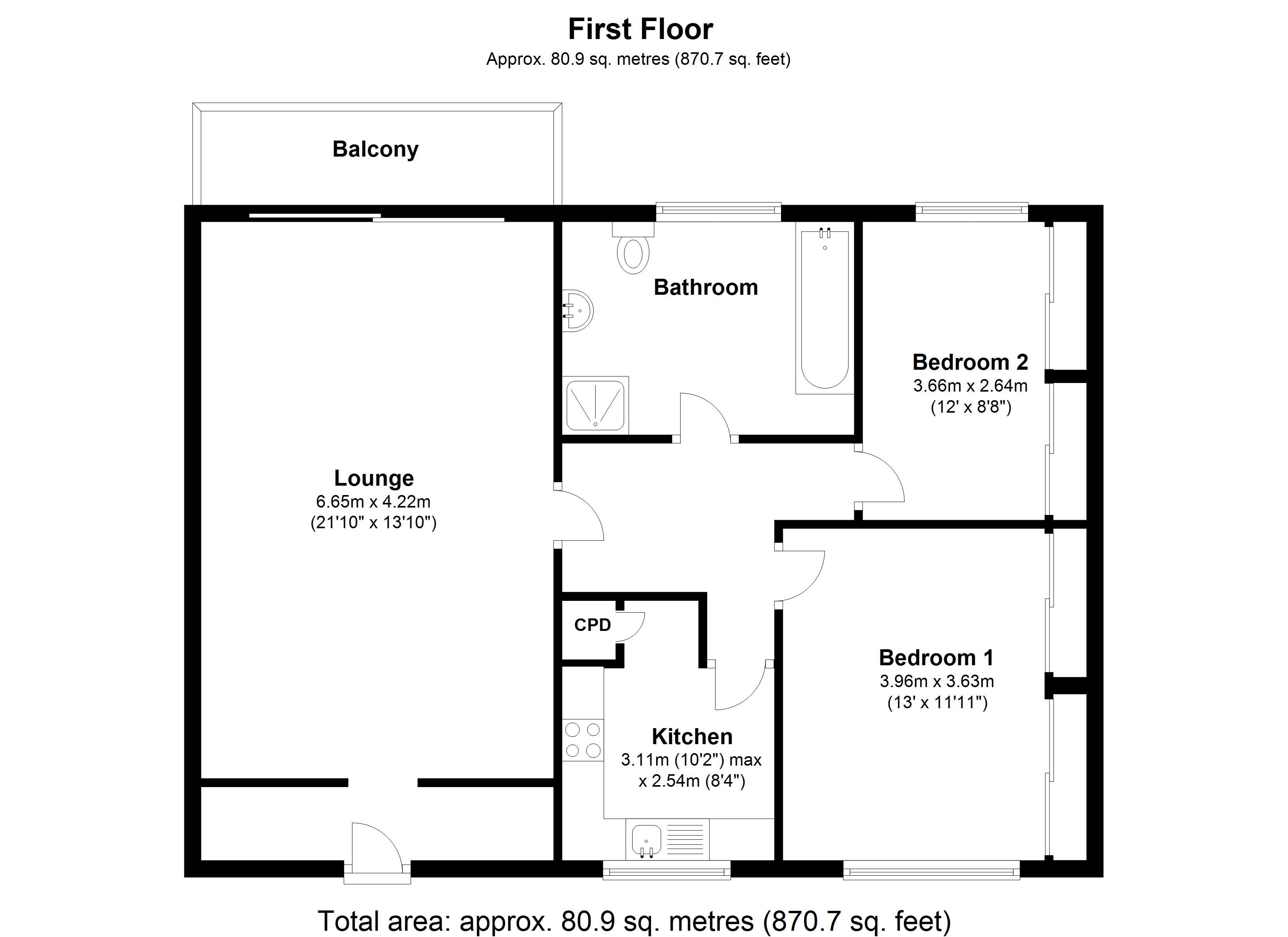 Floorplan for Quintondale, Solihull