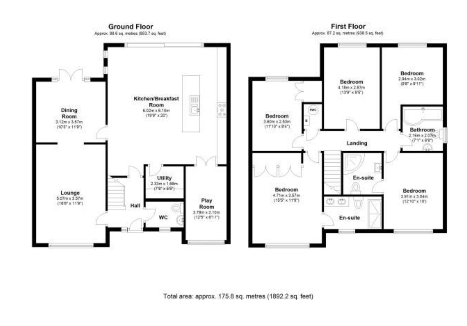 Floorplan for Rowthorn Drive, Solihull