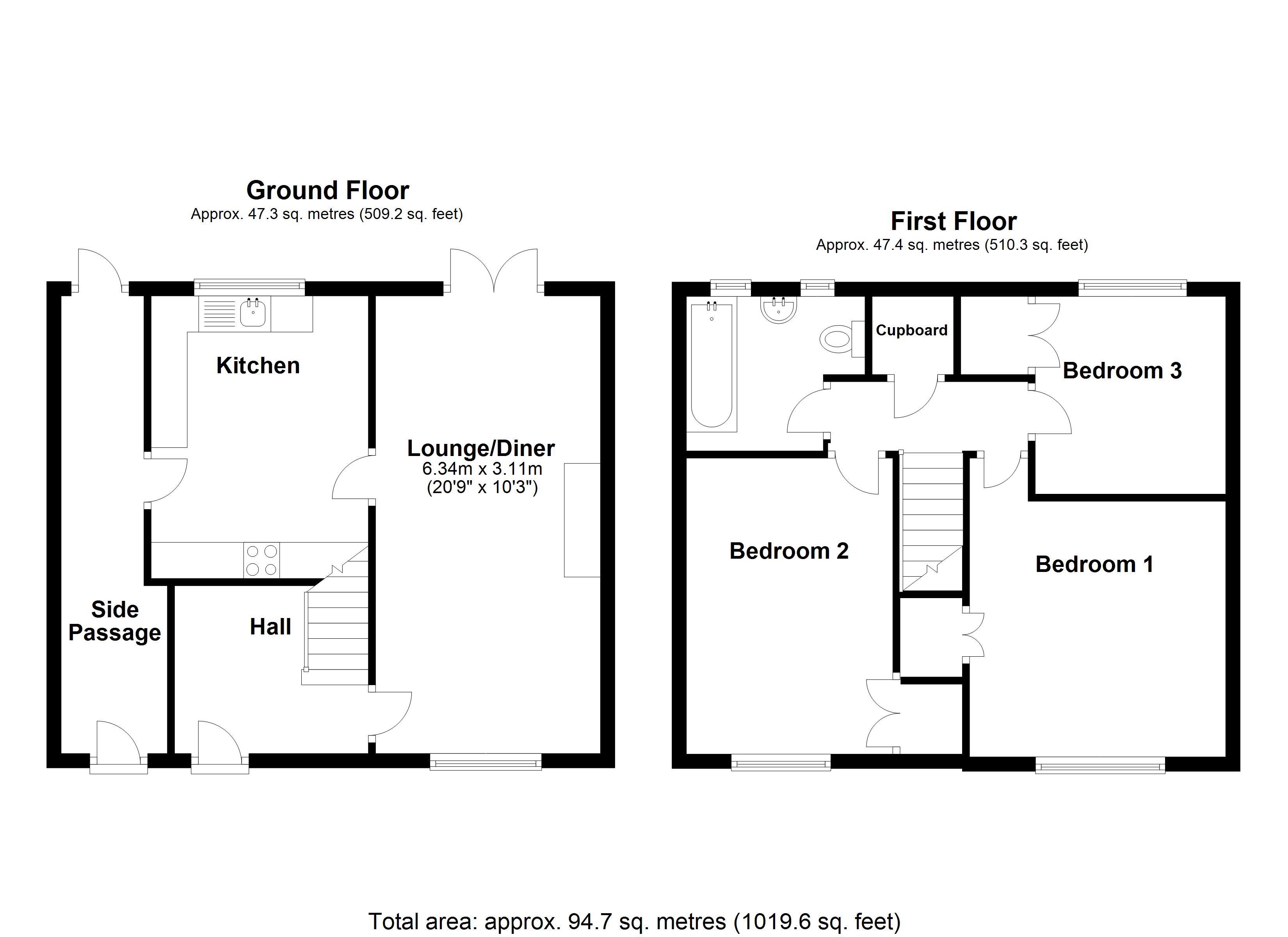 Floorplan for Hertford Road, Alcester