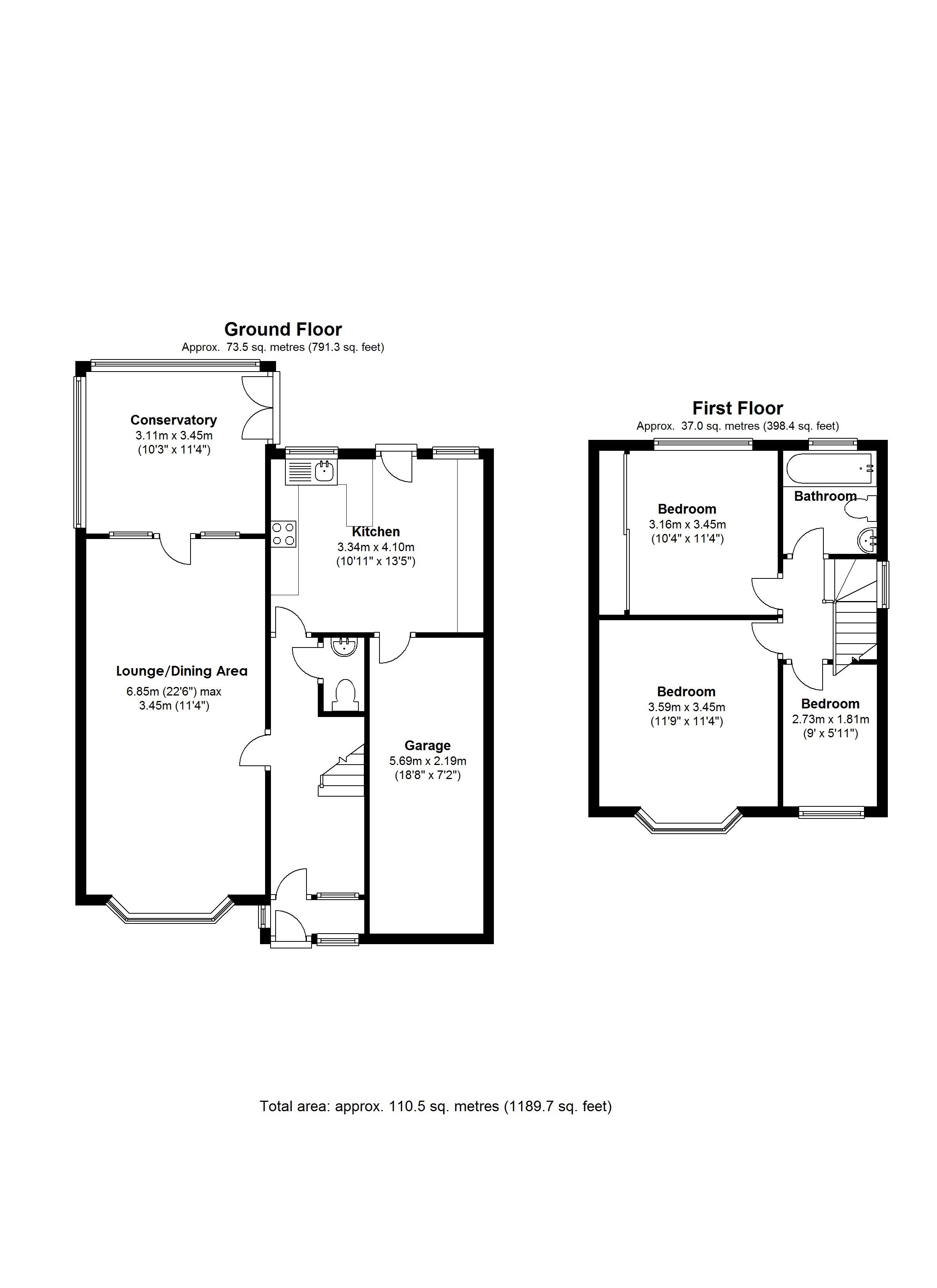 Floorplan for Damson Lane, Solihull