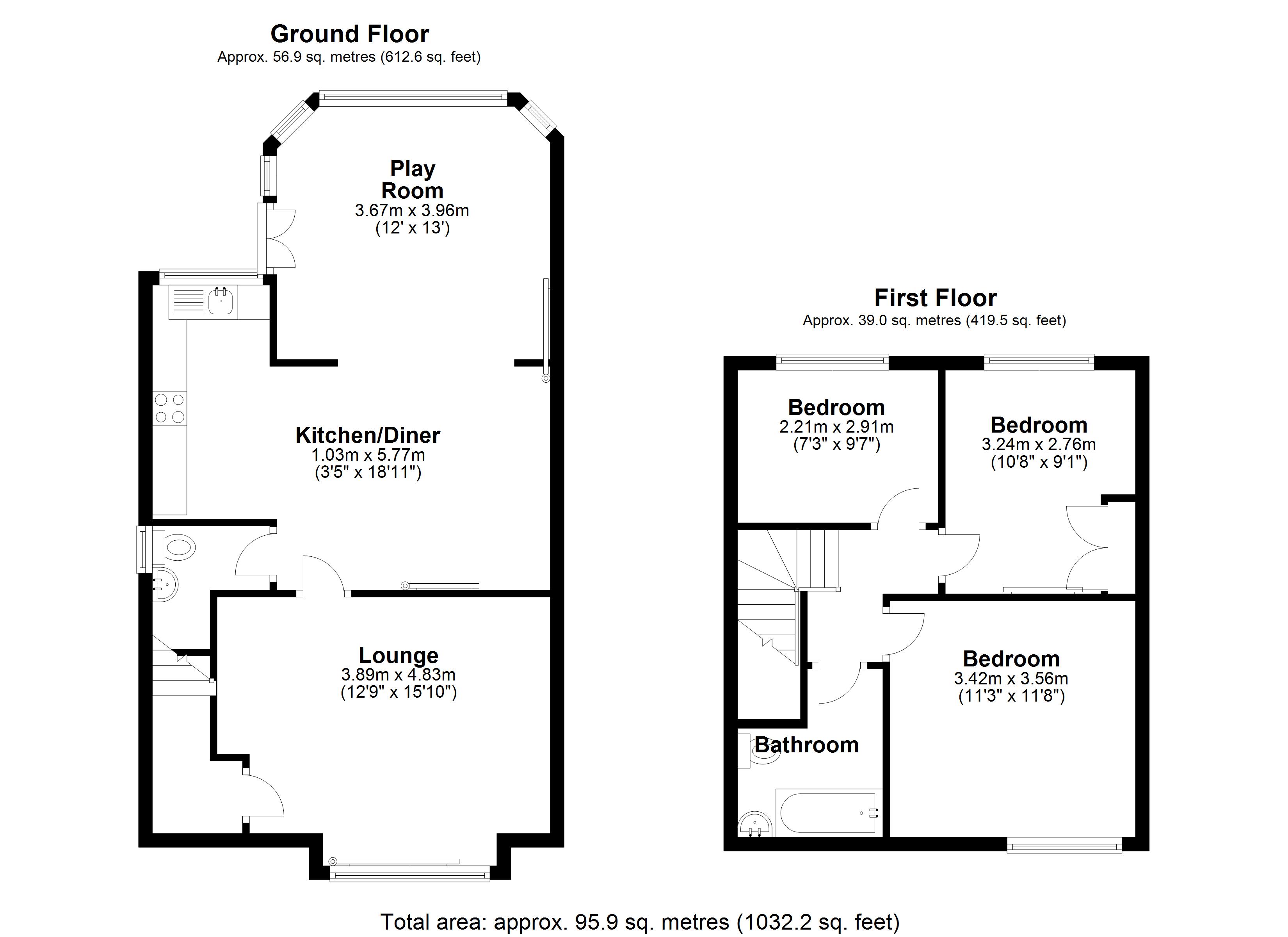 Floorplan for Damson Lane, Solihull