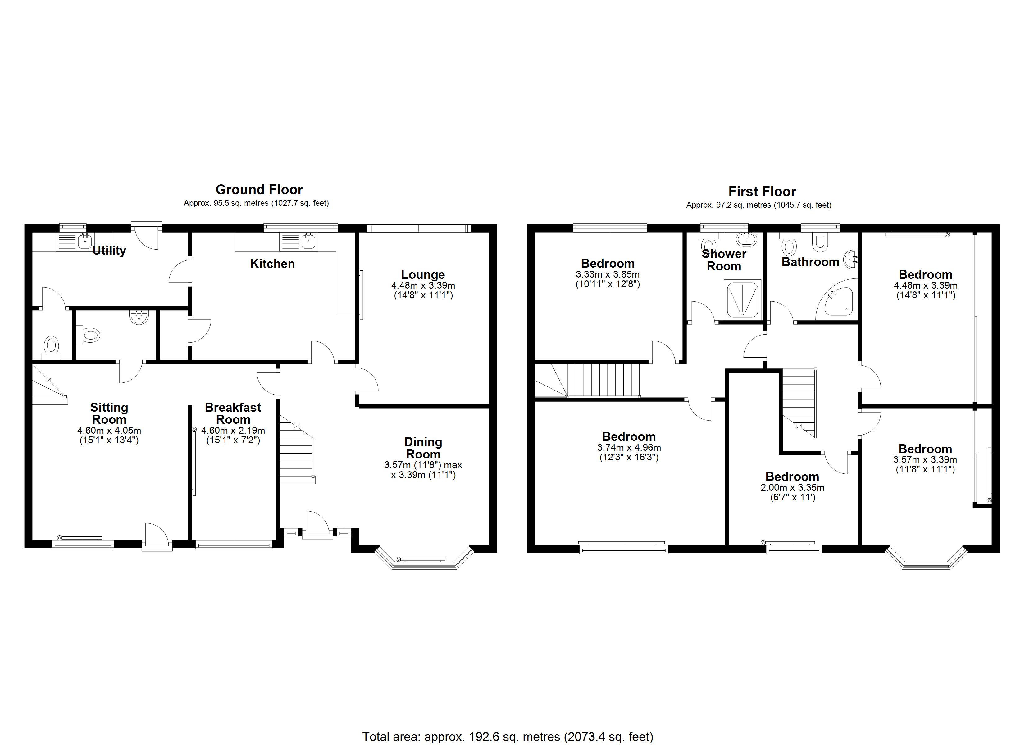 Floorplan for Bradbury Road, Solihull