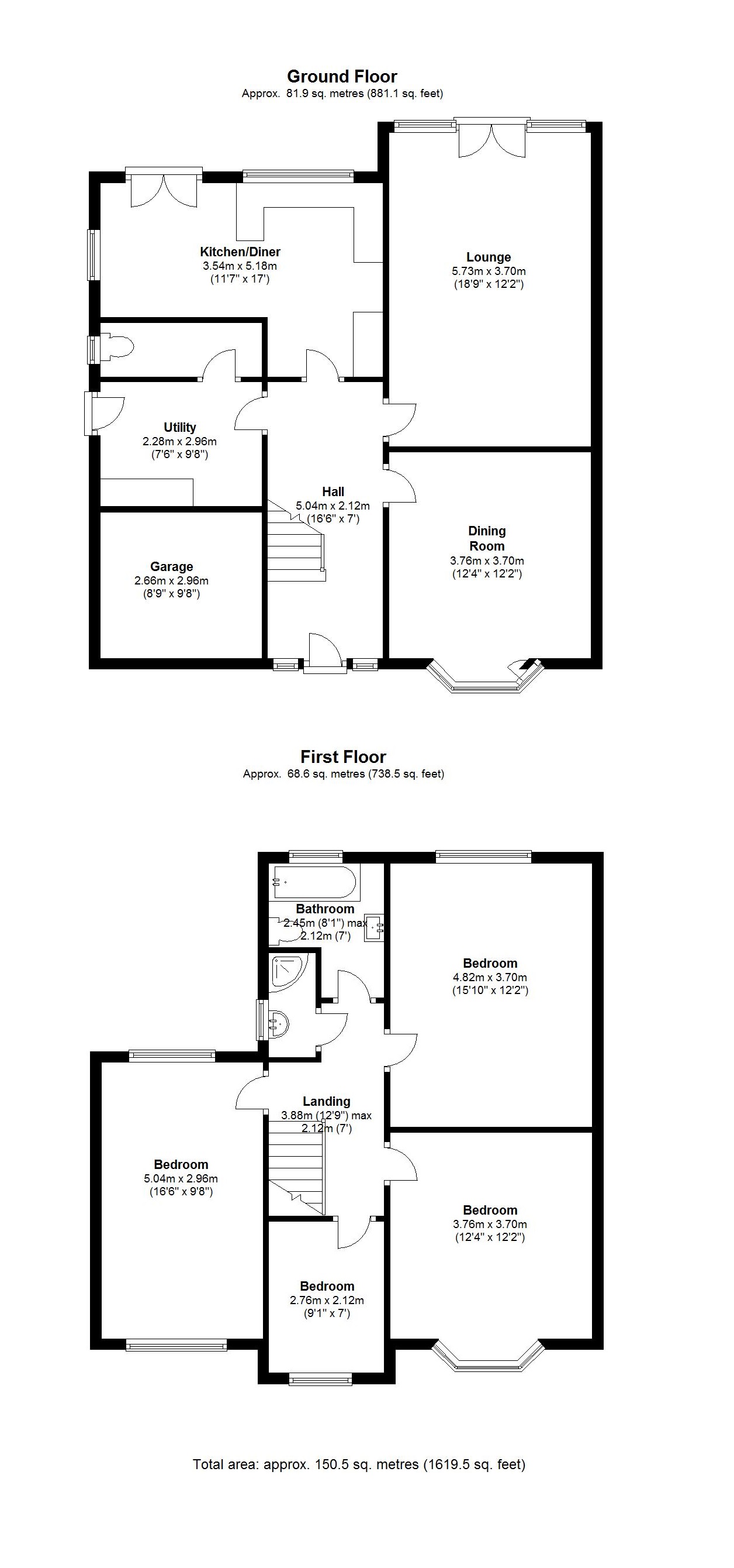 Floorplan for Thornby Avenue, Solihull