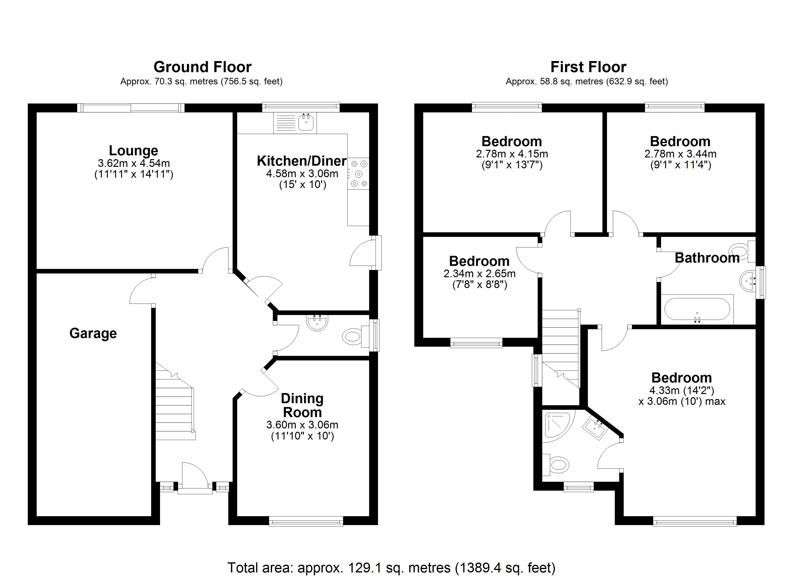 Floorplan for The Holdens, Birmingham