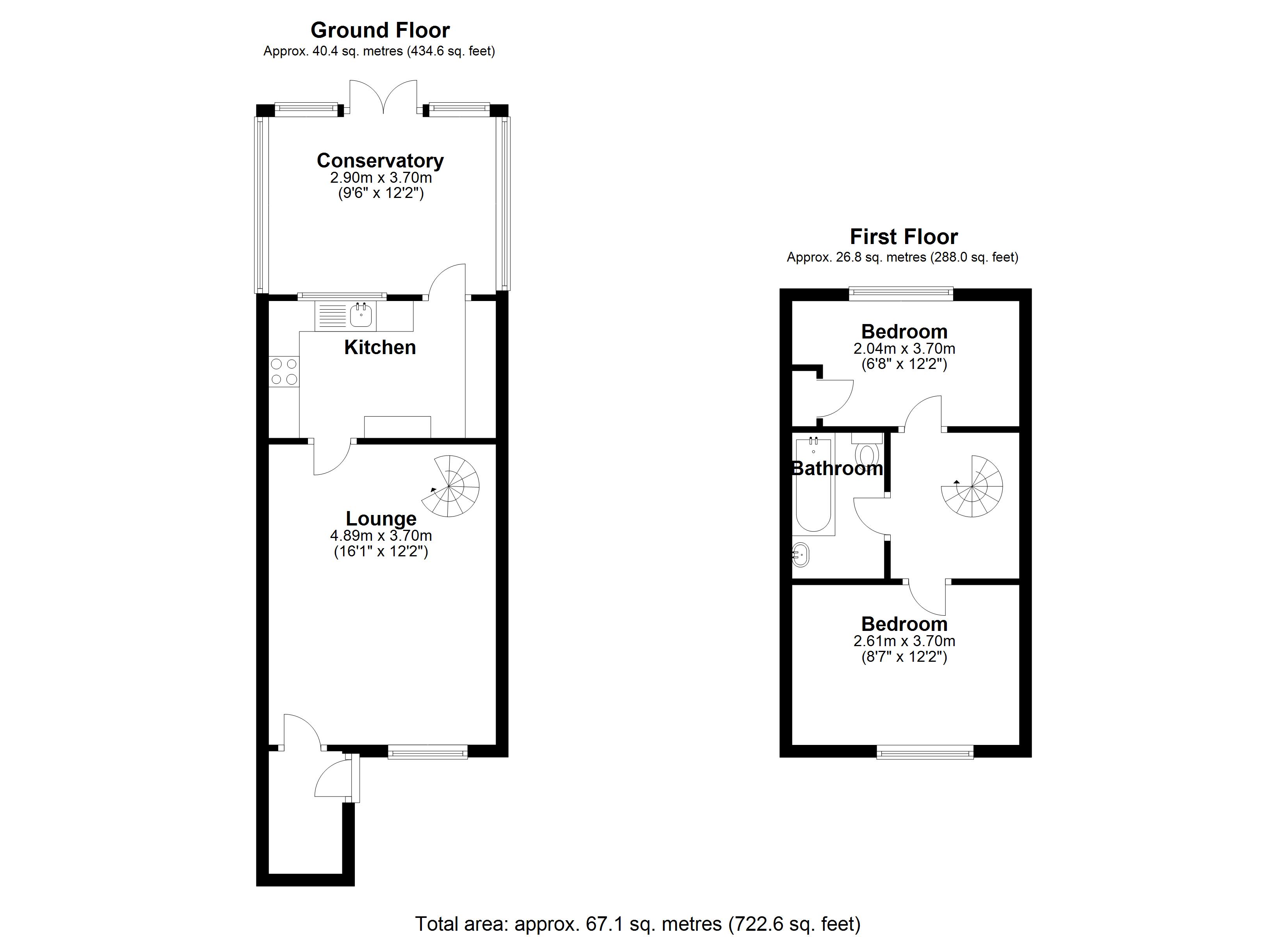 Floorplan for Rangeworthy Close, Redditch
