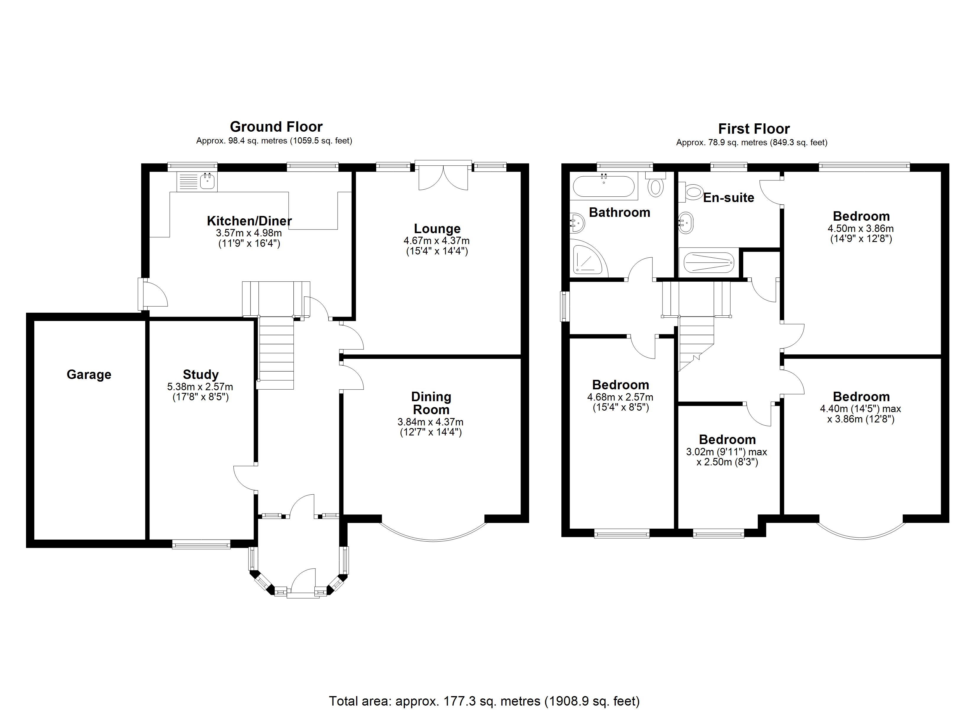 Floorplan for Stoneleigh Road, Solihull