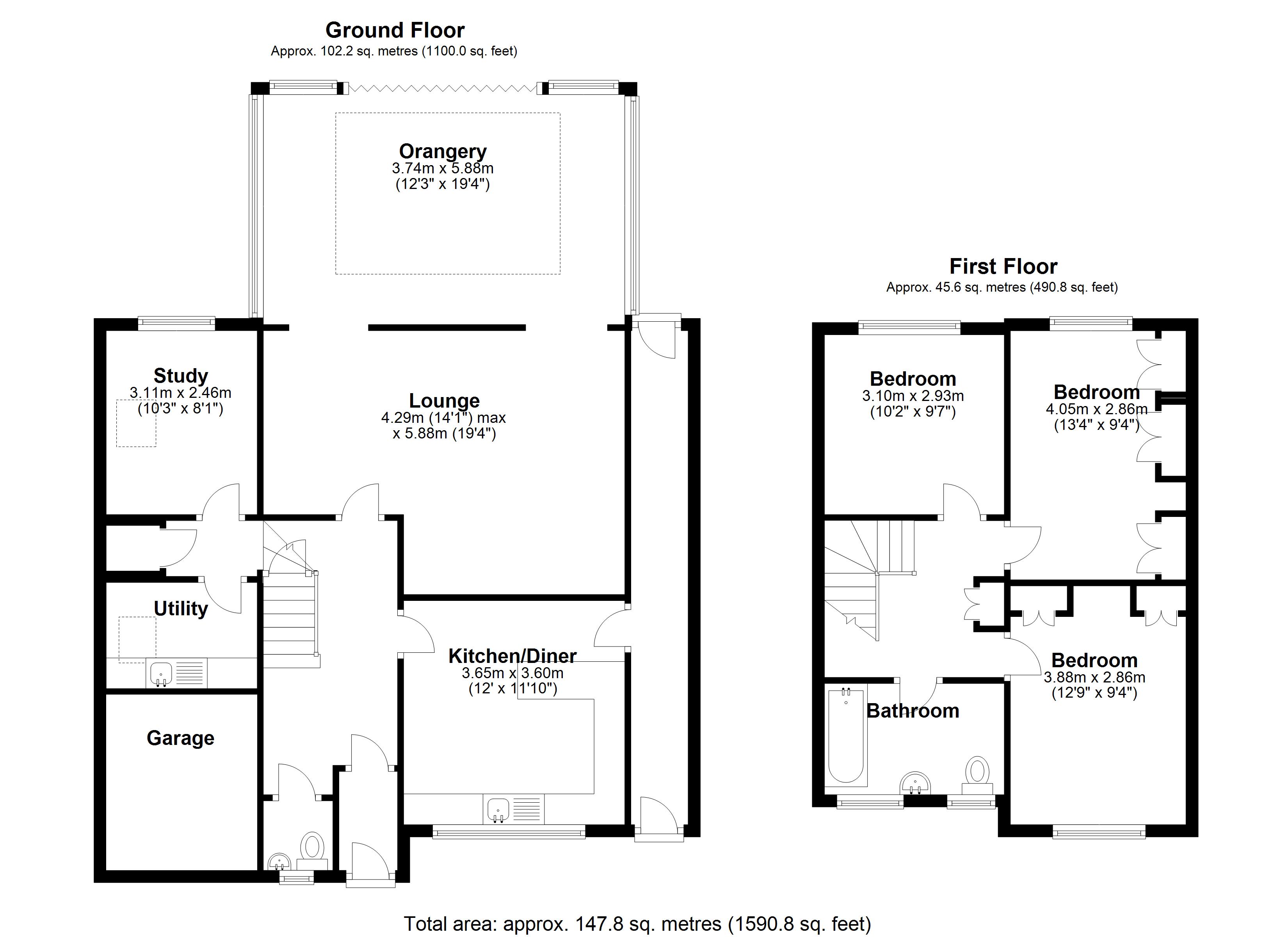 Floorplan for Shirley, Solihull