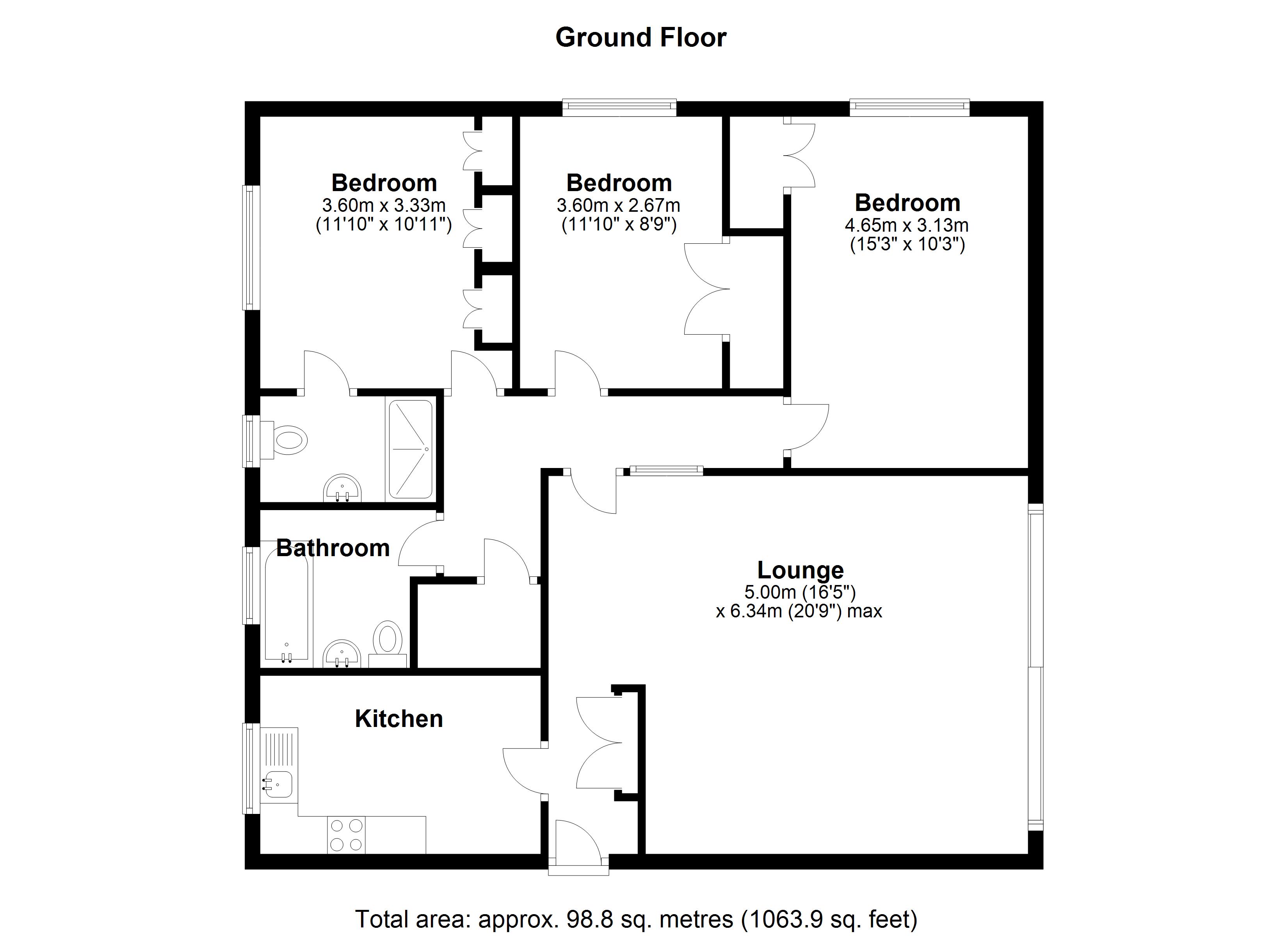 Floorplan for Longdon Croft, Knowle