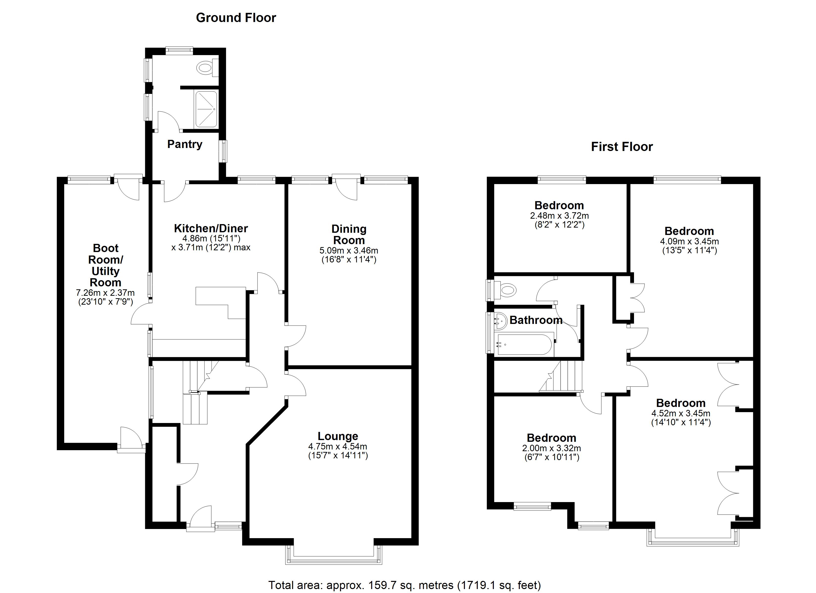 Floorplan for Whitefields Road, Solihull